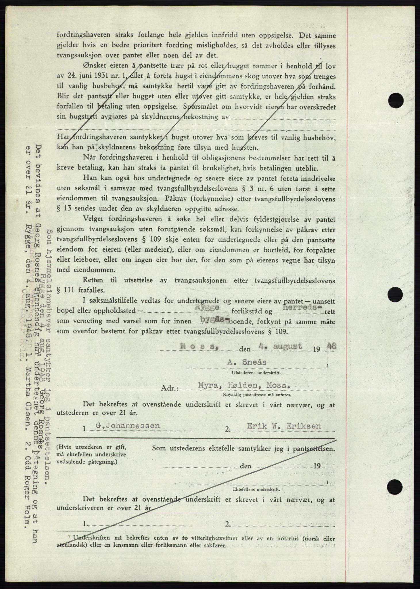 Moss sorenskriveri, AV/SAO-A-10168: Pantebok nr. B20, 1948-1948, Dagboknr: 2053/1948