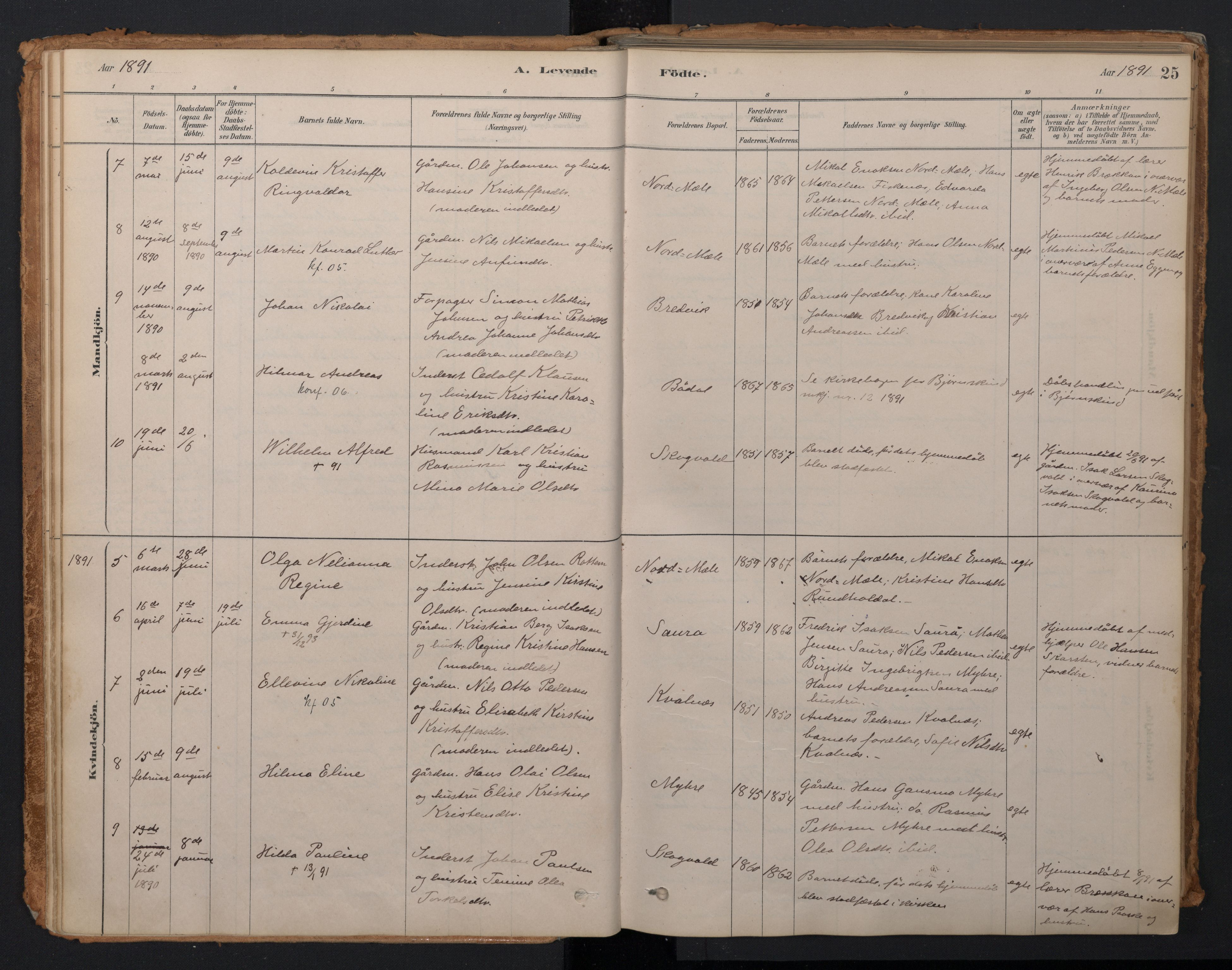 Ministerialprotokoller, klokkerbøker og fødselsregistre - Nordland, AV/SAT-A-1459/897/L1399: Ministerialbok nr. 897A06, 1881-1896, s. 25