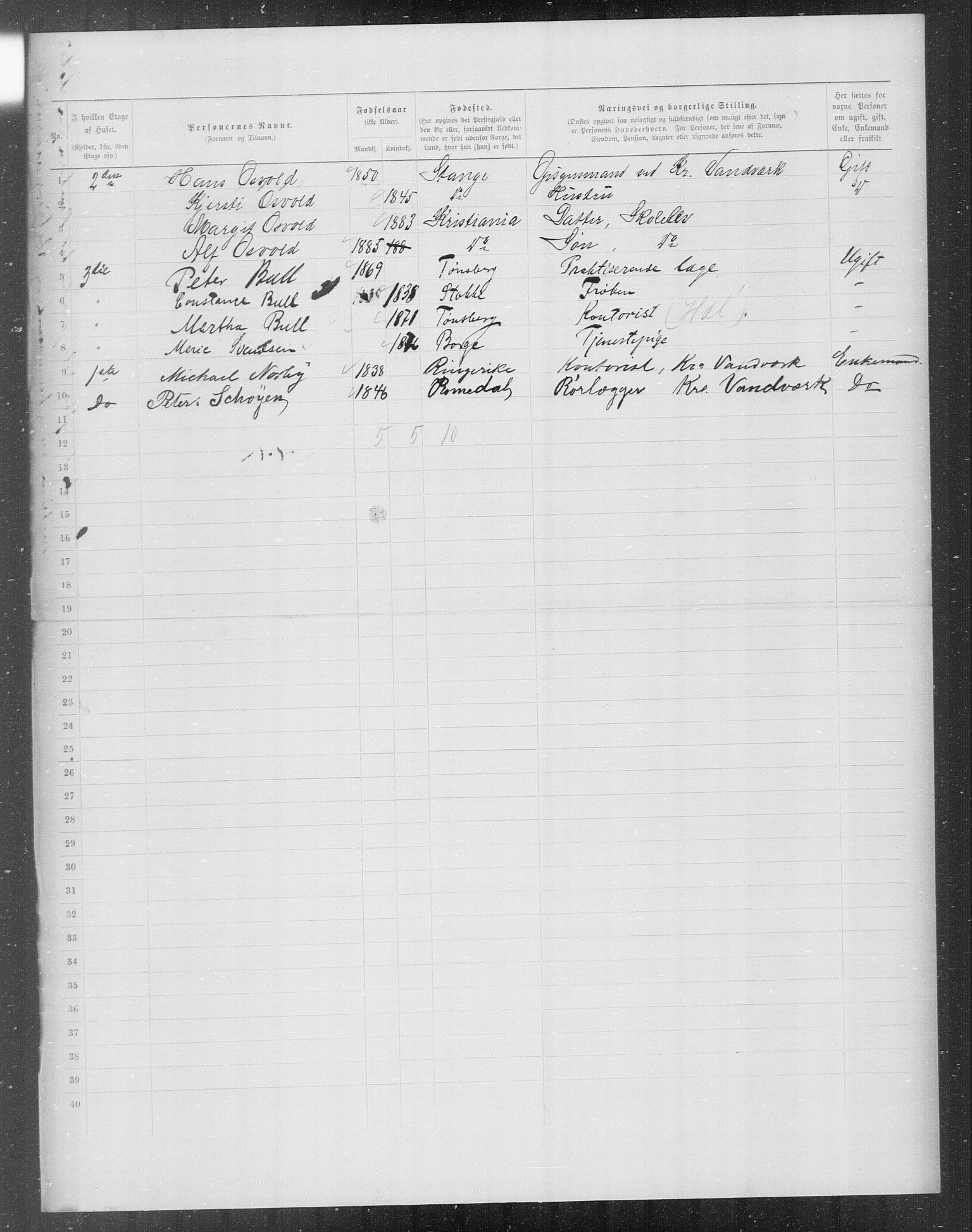 OBA, Kommunal folketelling 31.12.1899 for Kristiania kjøpstad, 1899, s. 6731