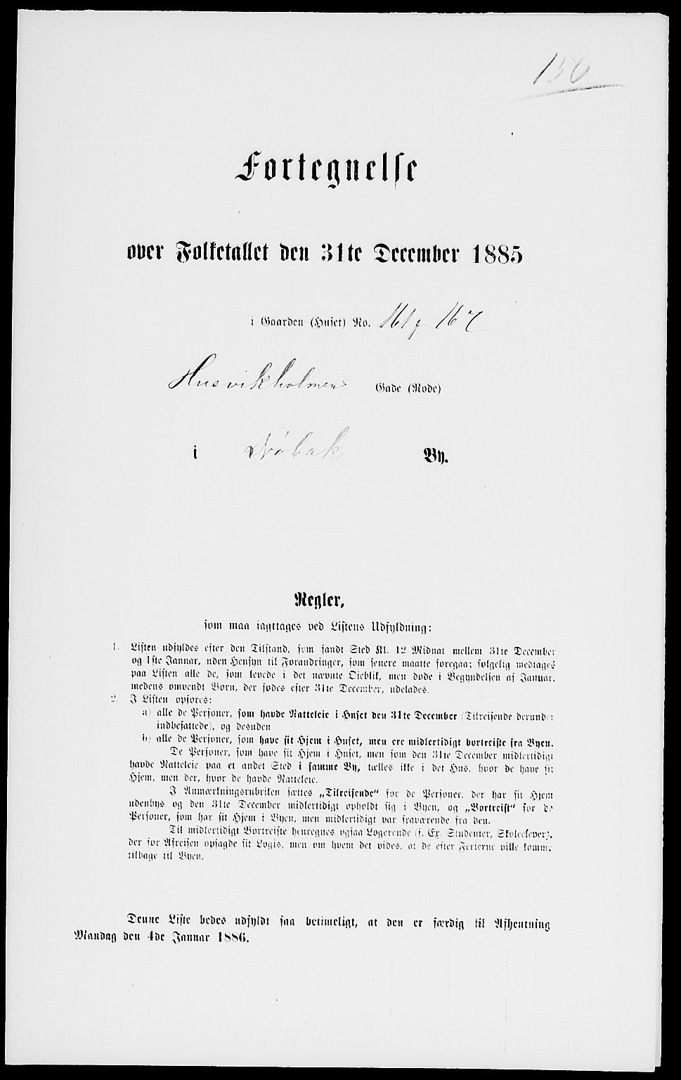 RA, Folketelling 1885 for 0203 Drøbak kjøpstad, 1885, s. 300