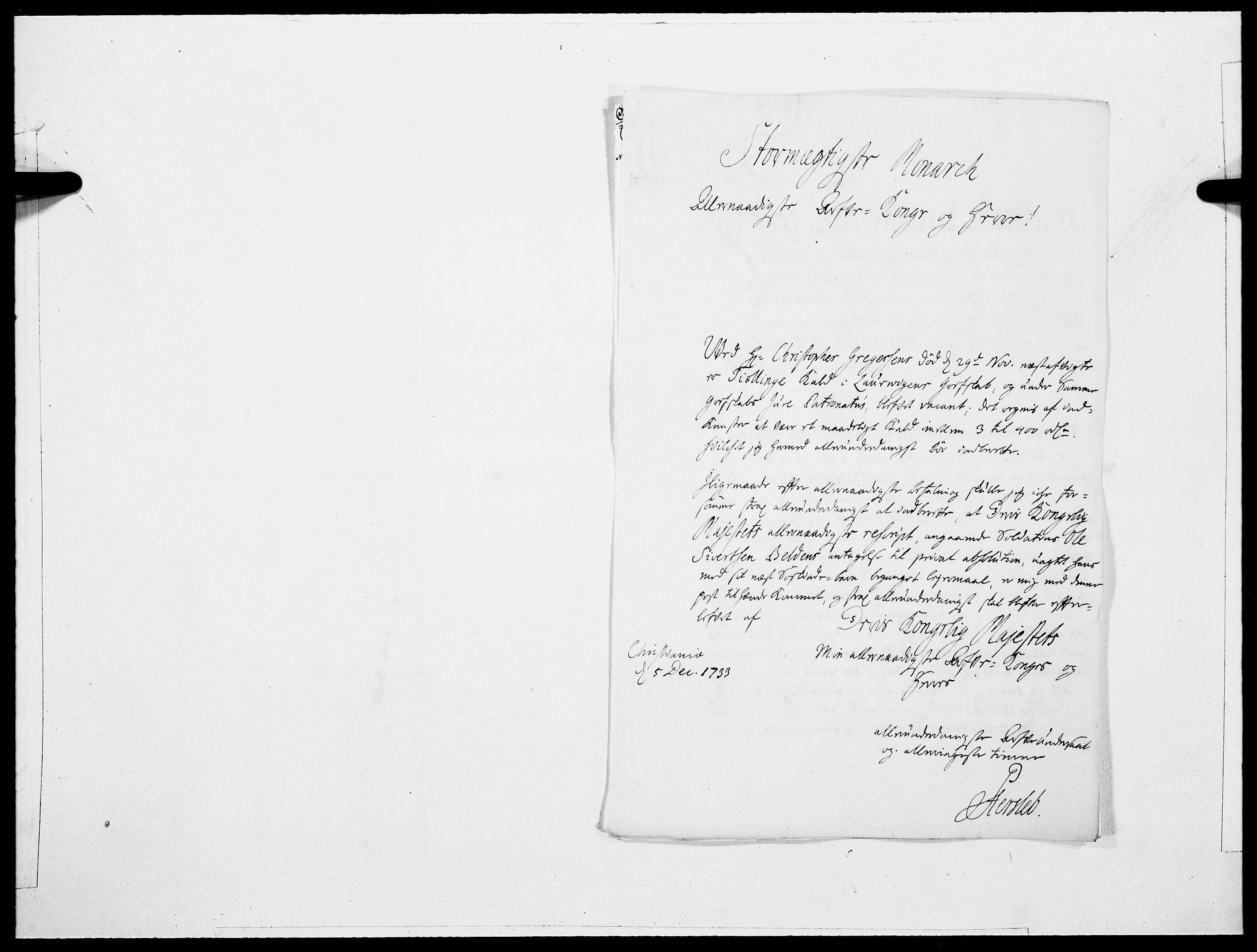 Danske Kanselli 1572-1799, AV/RA-EA-3023/F/Fc/Fcc/Fcca/L0115: Norske innlegg 1572-1799, 1734, s. 86