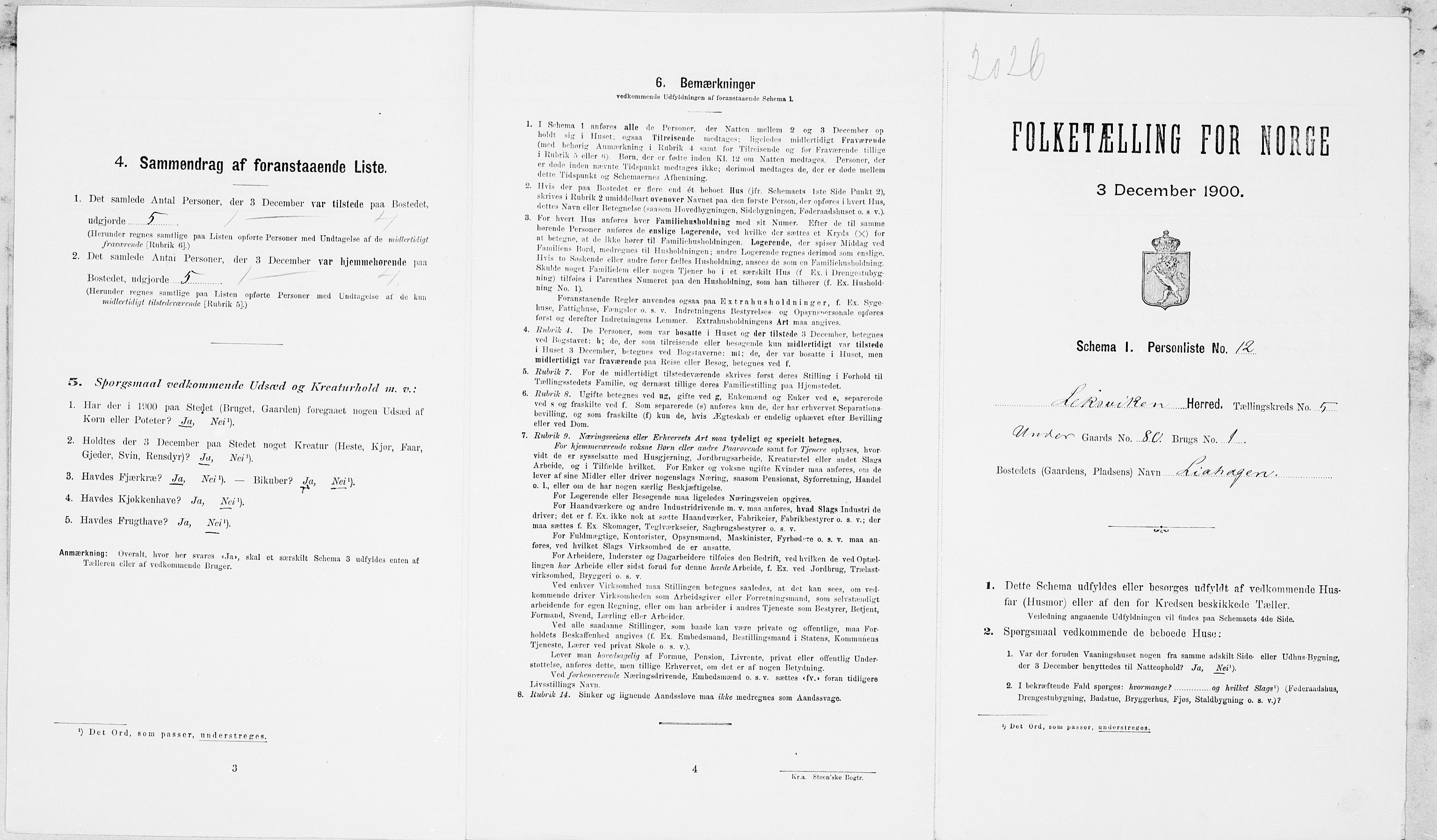 SAT, Folketelling 1900 for 1718 Leksvik herred, 1900, s. 677