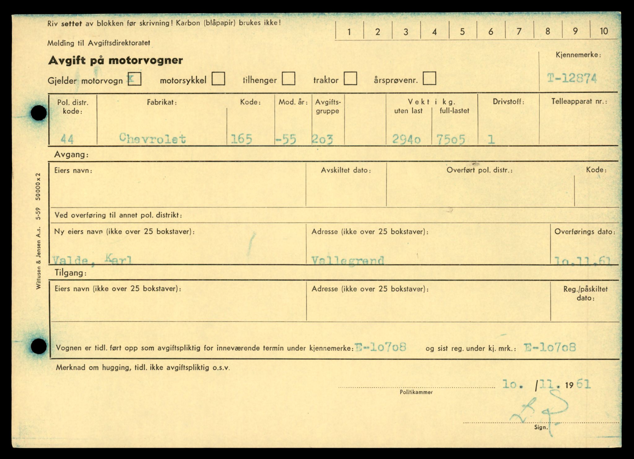 Møre og Romsdal vegkontor - Ålesund trafikkstasjon, AV/SAT-A-4099/F/Fe/L0036: Registreringskort for kjøretøy T 12831 - T 13030, 1927-1998, s. 725