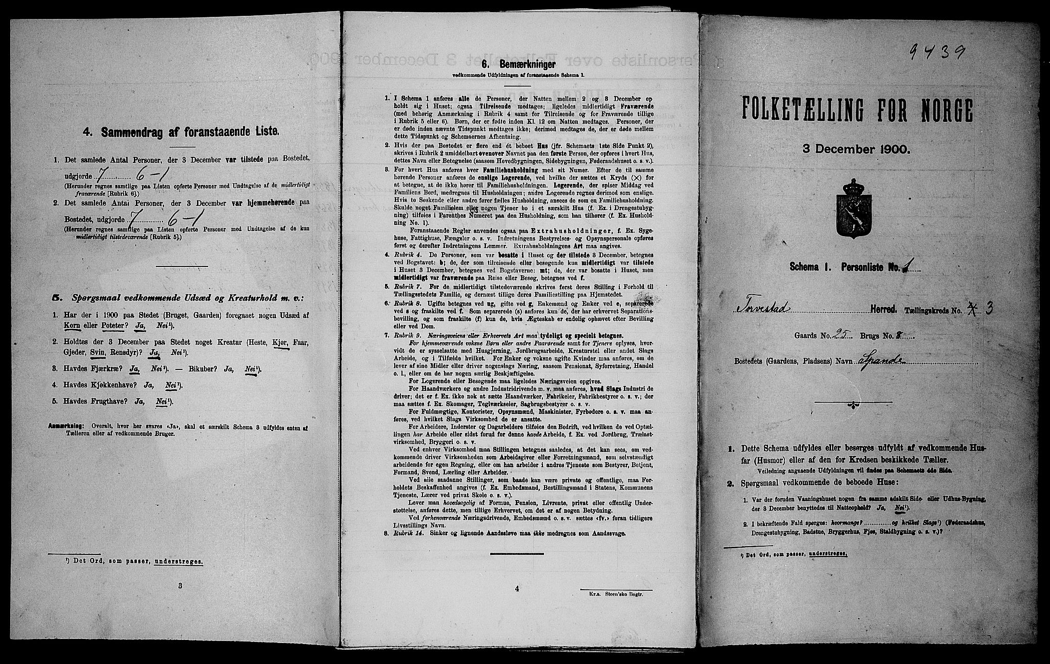 SAST, Folketelling 1900 for 1152 Torvastad herred, 1900, s. 441