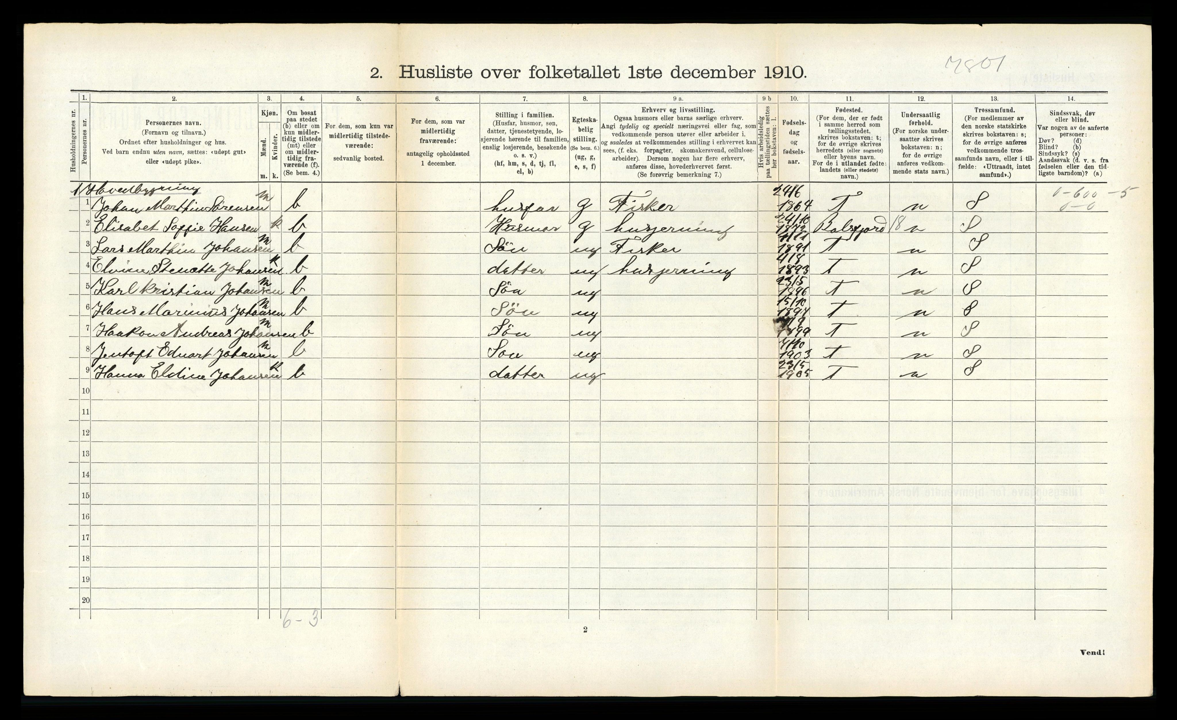 RA, Folketelling 1910 for 1934 Tromsøysund herred, 1910, s. 1170