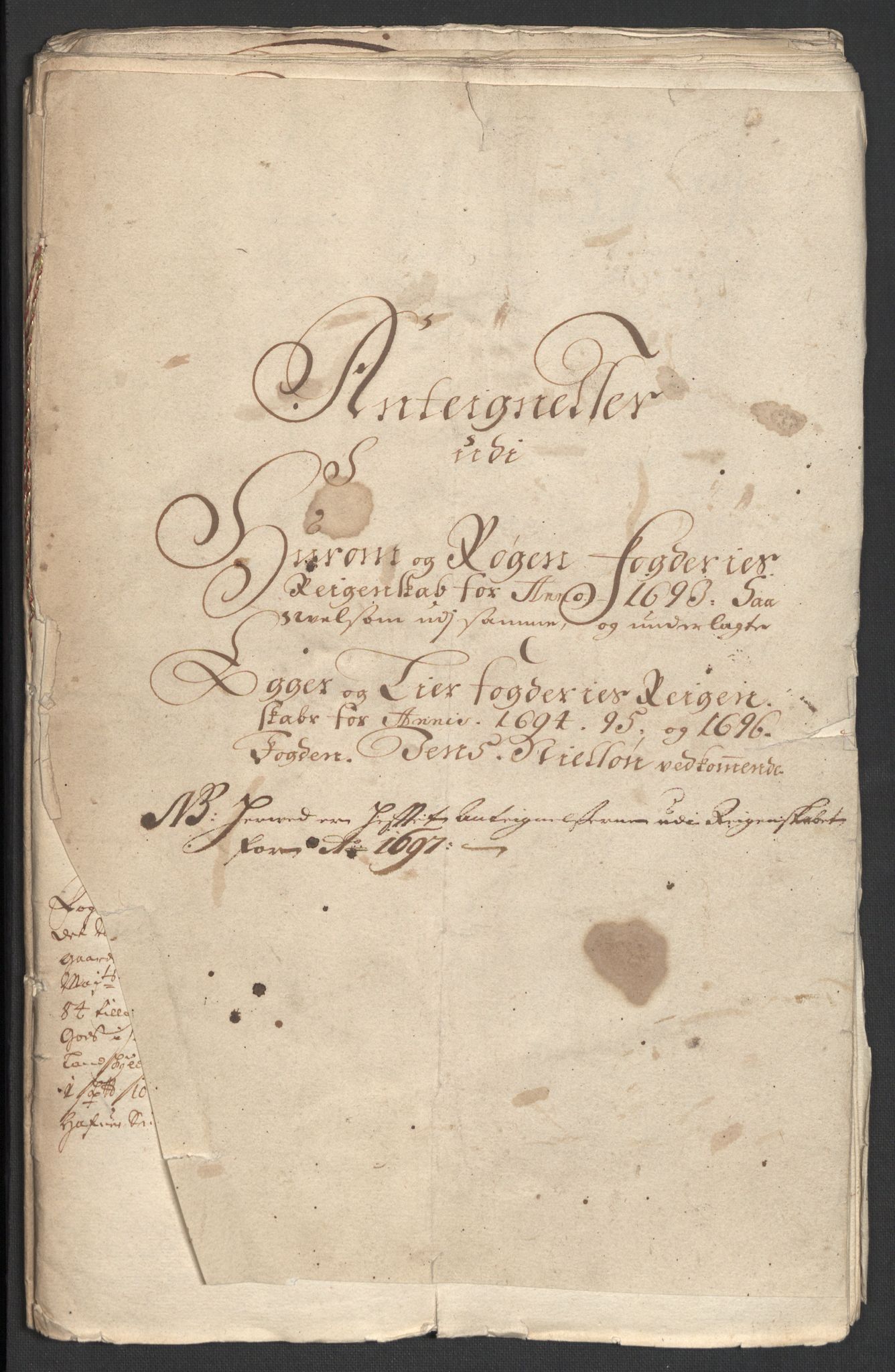 Rentekammeret inntil 1814, Reviderte regnskaper, Fogderegnskap, AV/RA-EA-4092/R30/L1695: Fogderegnskap Hurum, Røyken, Eiker og Lier, 1697, s. 177