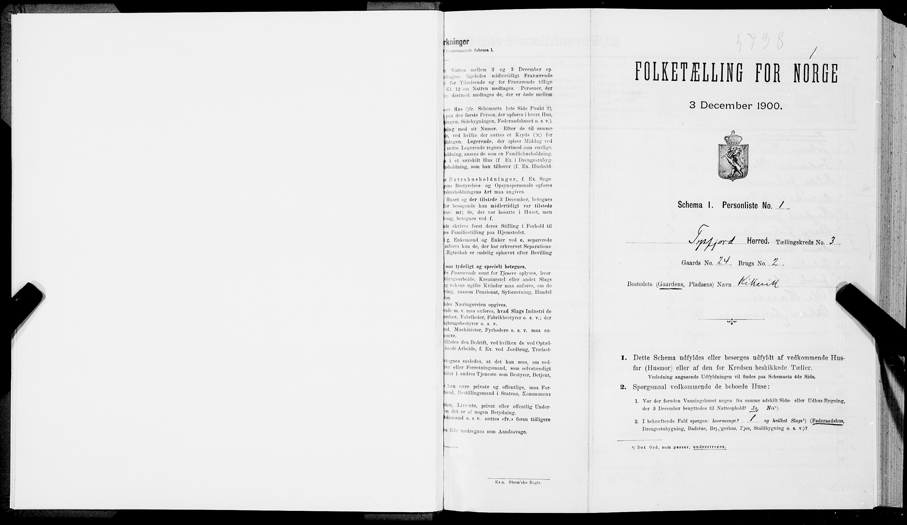 SAT, Folketelling 1900 for 1850 Tysfjord herred, 1900, s. 297