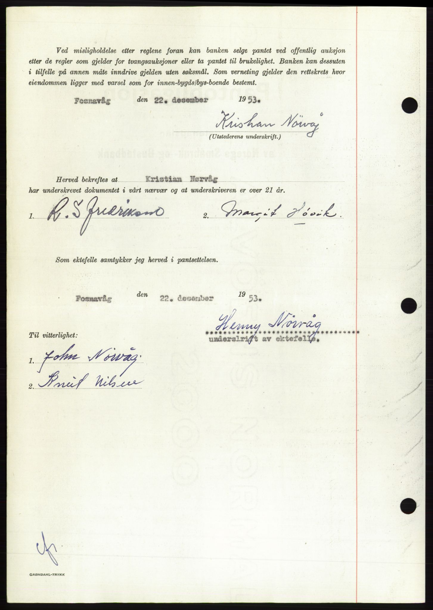 Søre Sunnmøre sorenskriveri, AV/SAT-A-4122/1/2/2C/L0124: Pantebok nr. 12B, 1953-1954, Dagboknr: 236/1954