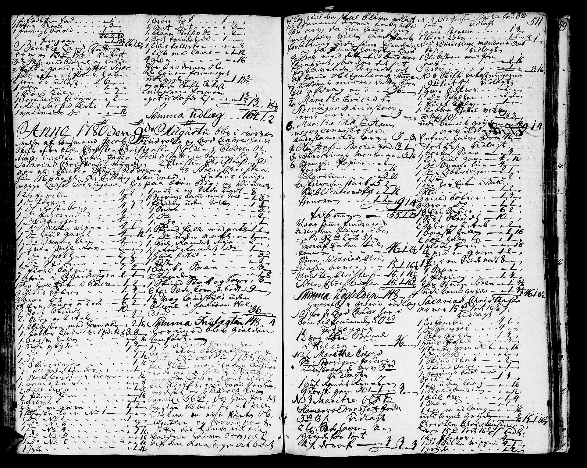Romsdal sorenskriveri, SAT/A-4149/1/3/3A/L0010: Skifteprotokoll, 1774-1782, s. 510b-511a