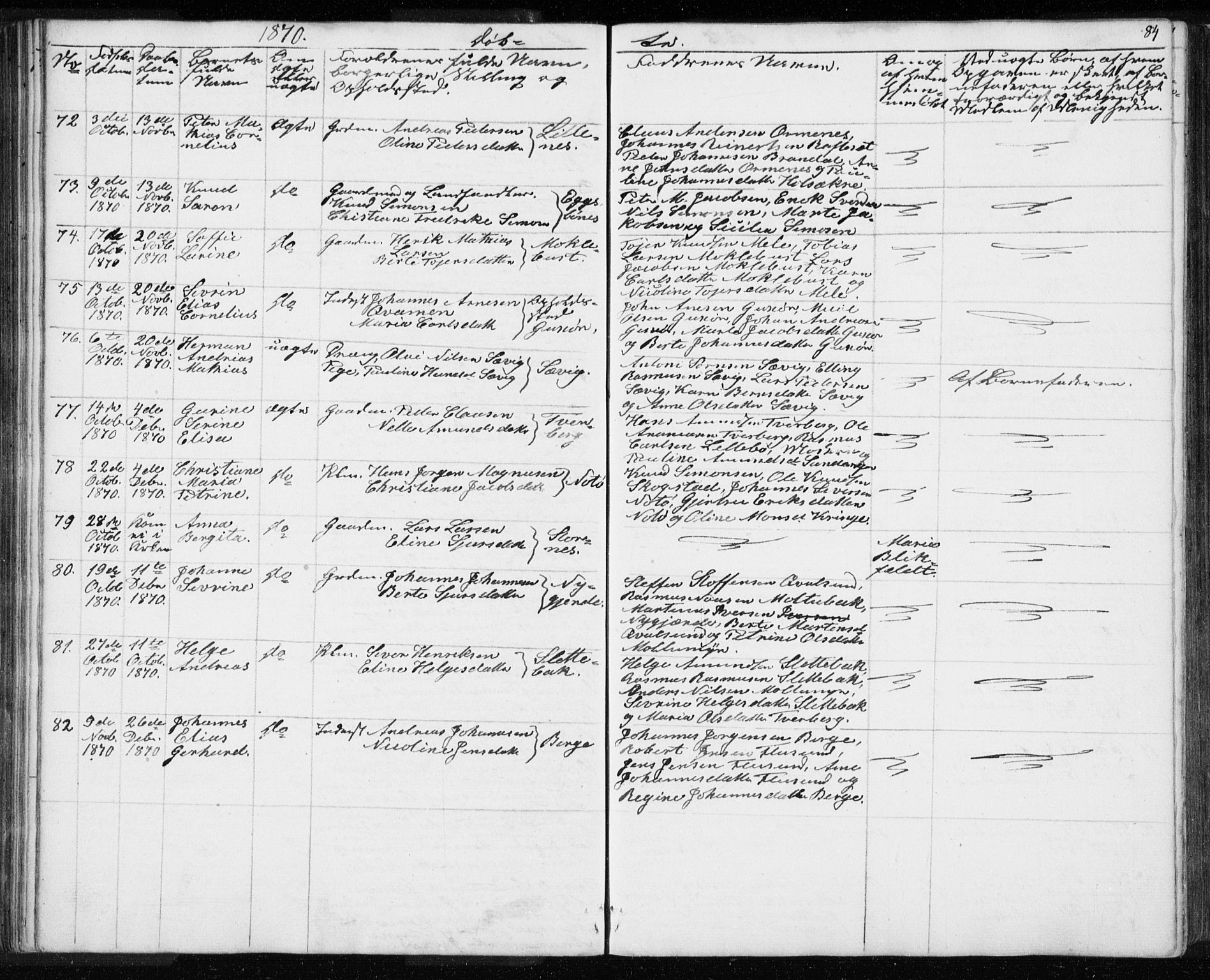 Ministerialprotokoller, klokkerbøker og fødselsregistre - Møre og Romsdal, AV/SAT-A-1454/507/L0079: Klokkerbok nr. 507C02, 1854-1877, s. 84