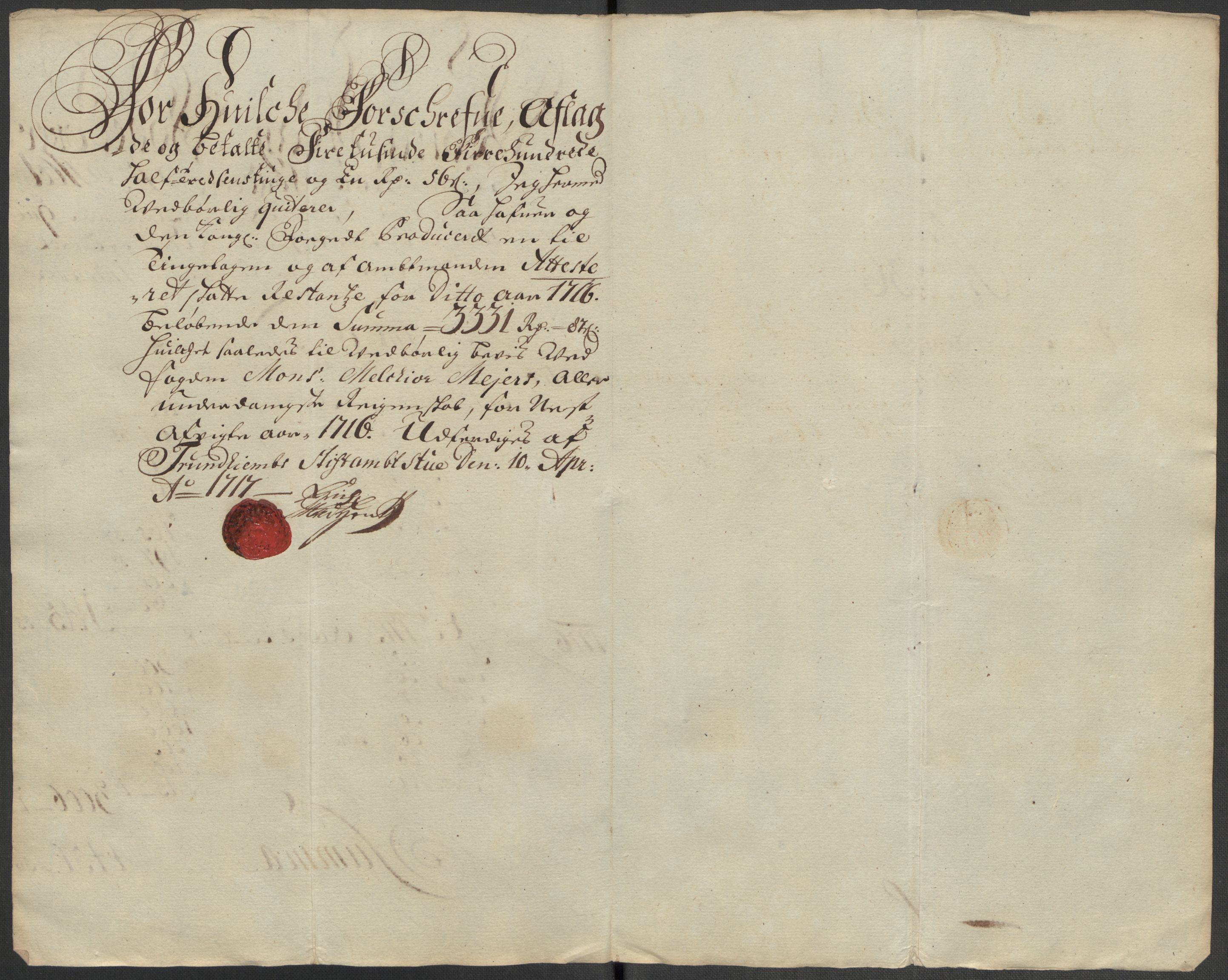 Rentekammeret inntil 1814, Reviderte regnskaper, Fogderegnskap, AV/RA-EA-4092/R64/L4437: Fogderegnskap Namdal, 1716, s. 234