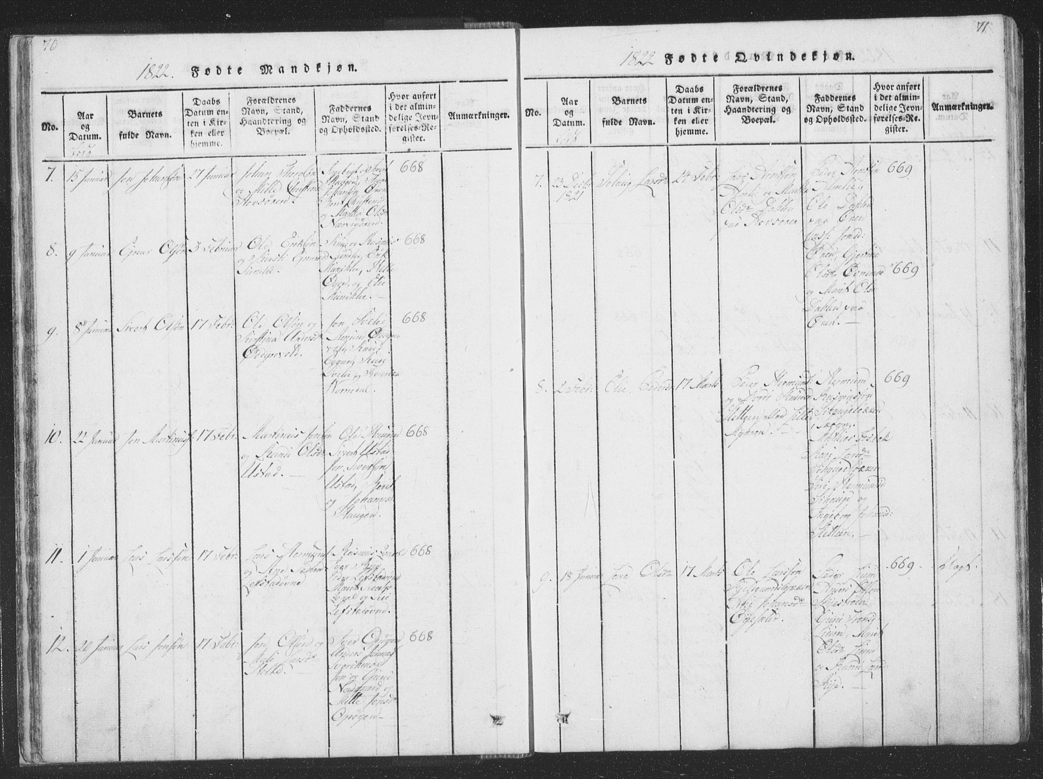 Ministerialprotokoller, klokkerbøker og fødselsregistre - Sør-Trøndelag, SAT/A-1456/668/L0816: Klokkerbok nr. 668C05, 1816-1893, s. 70-71