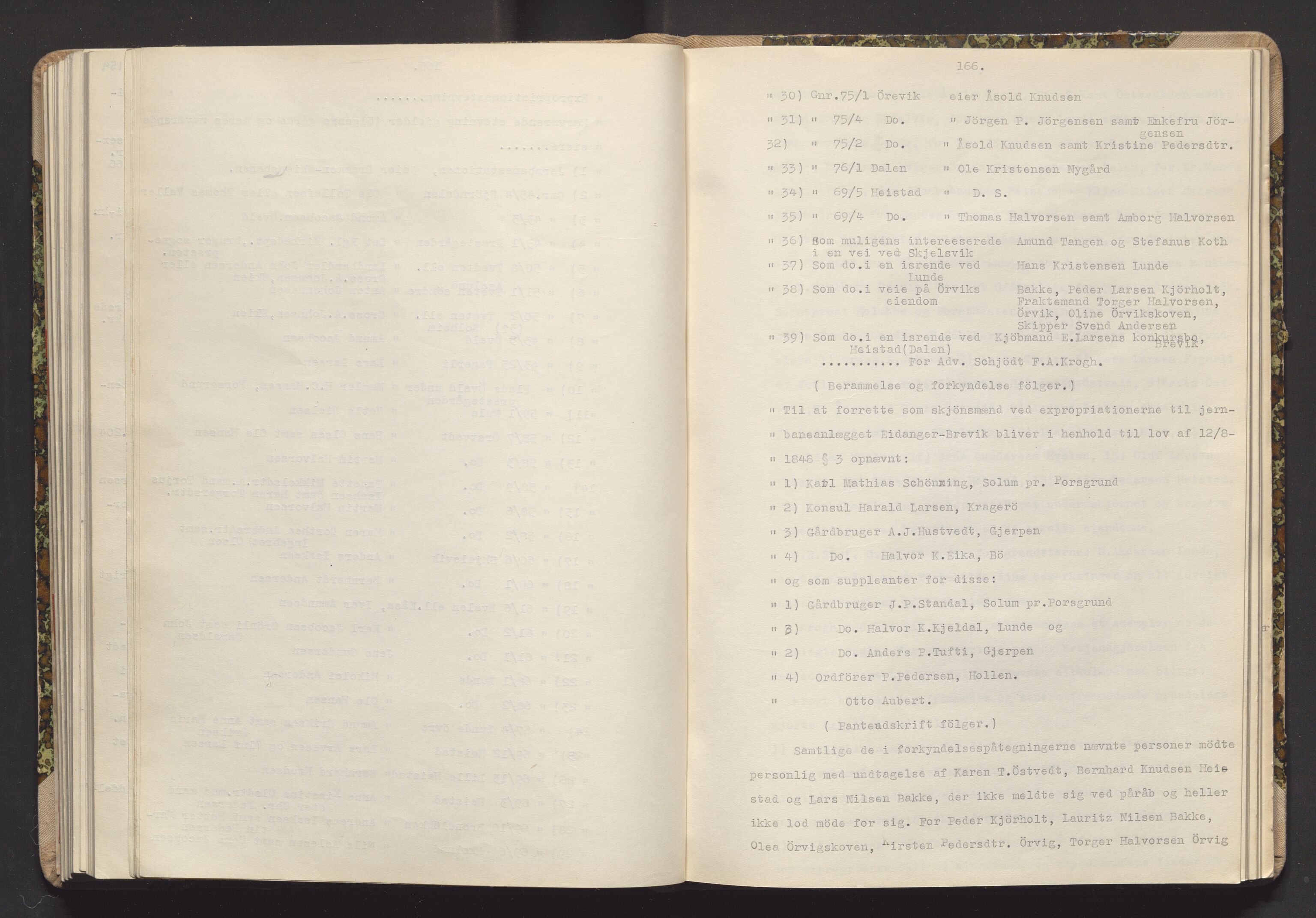 Norges Statsbaner Drammen distrikt (NSB), AV/SAKO-A-30/Y/Yc/L0007: Takster Vestfoldbanen strekningen Eidanger-Porsgrunn-Gjerpen samt sidelinjen Eidanger-Brevik, 1877-1896, s. 166