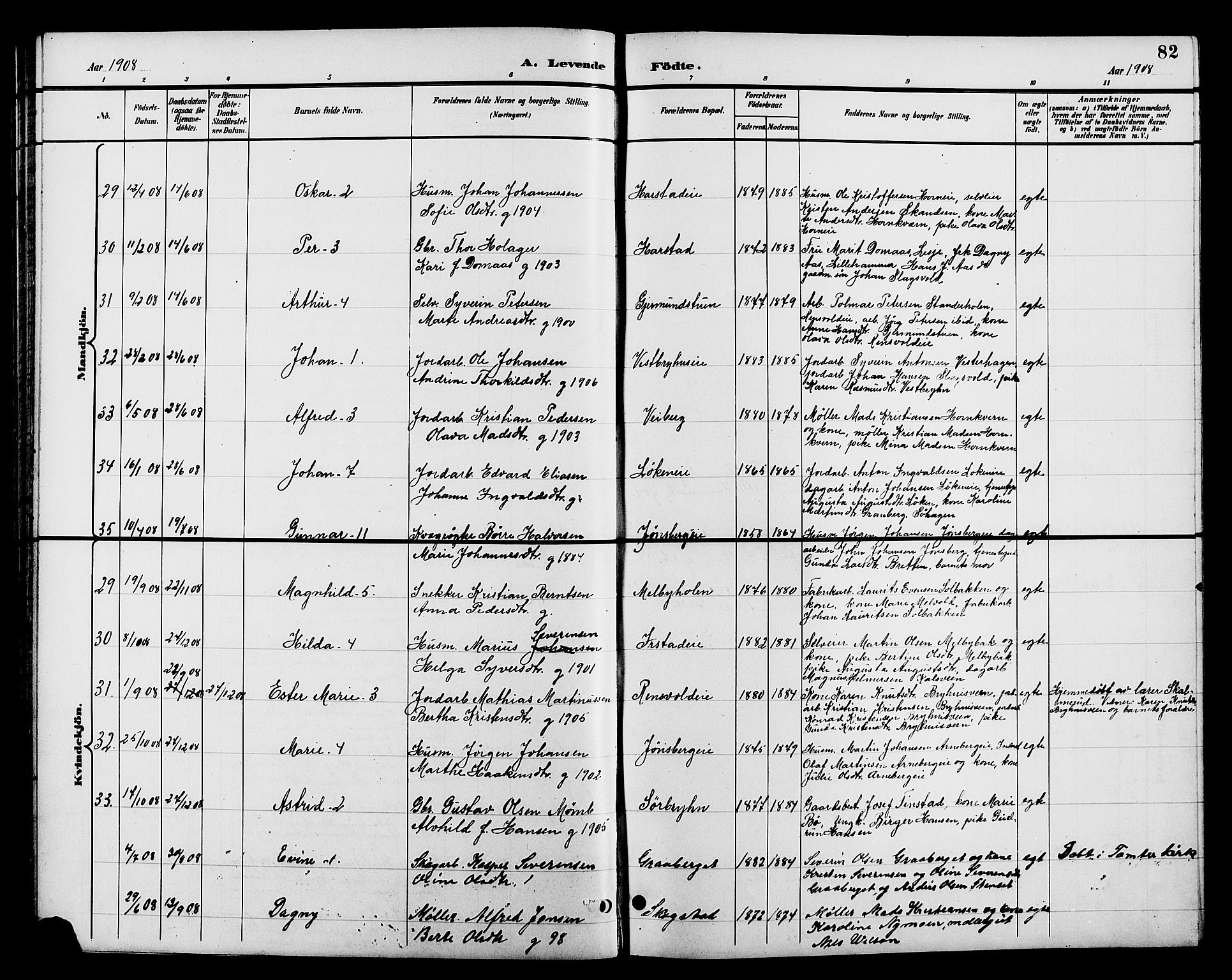 Romedal prestekontor, AV/SAH-PREST-004/L/L0012: Klokkerbok nr. 12, 1896-1914, s. 82
