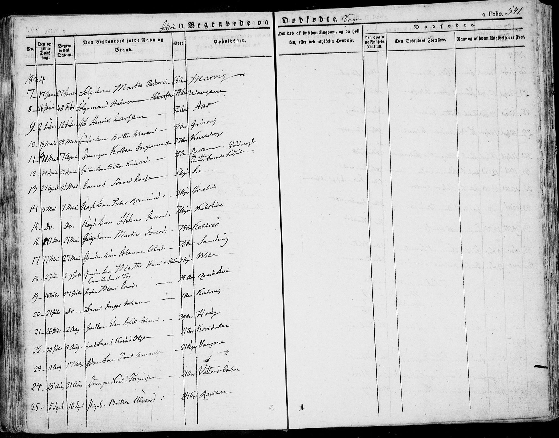 Jelsa sokneprestkontor, AV/SAST-A-101842/01/IV/L0006: Ministerialbok nr. A 6.2, 1828-1853, s. 541