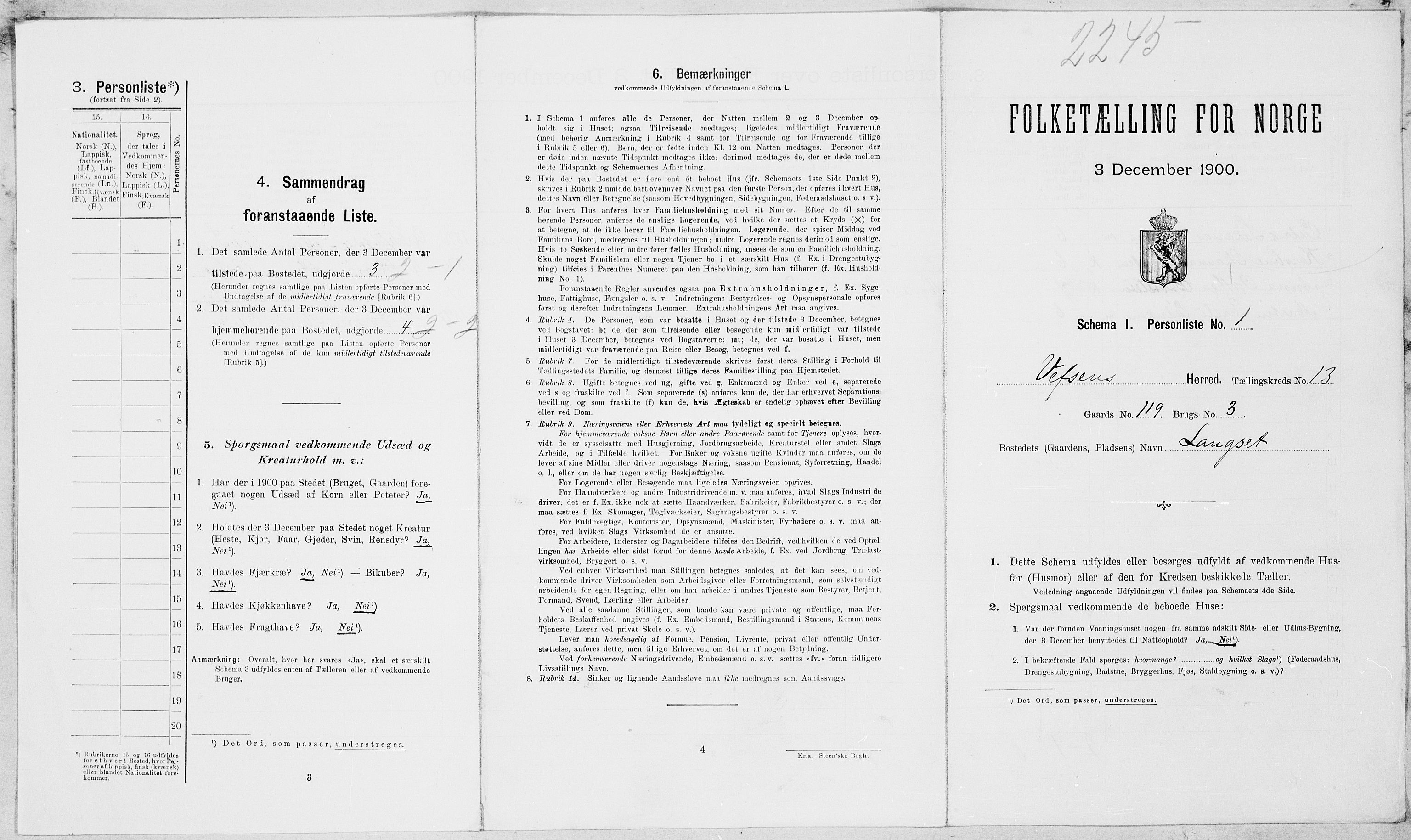 SAT, Folketelling 1900 for 1824 Vefsn herred, 1900, s. 1236