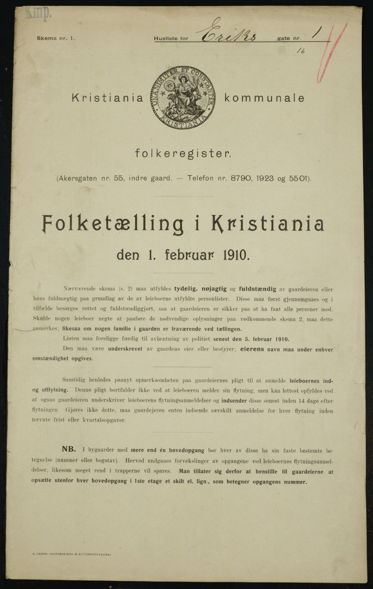 OBA, Kommunal folketelling 1.2.1910 for Kristiania, 1910, s. 20111