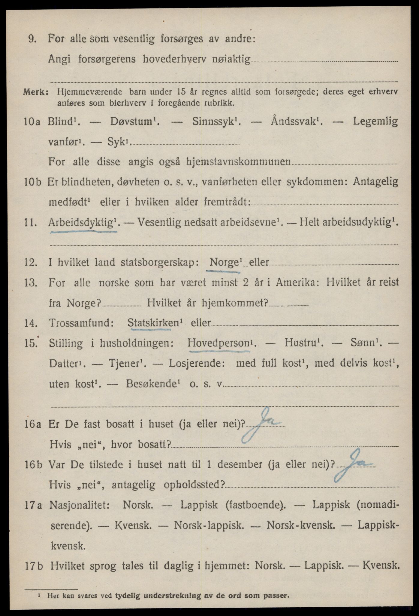 SAT, Folketelling 1920 for 1664 Selbu herred, 1920, s. 9191