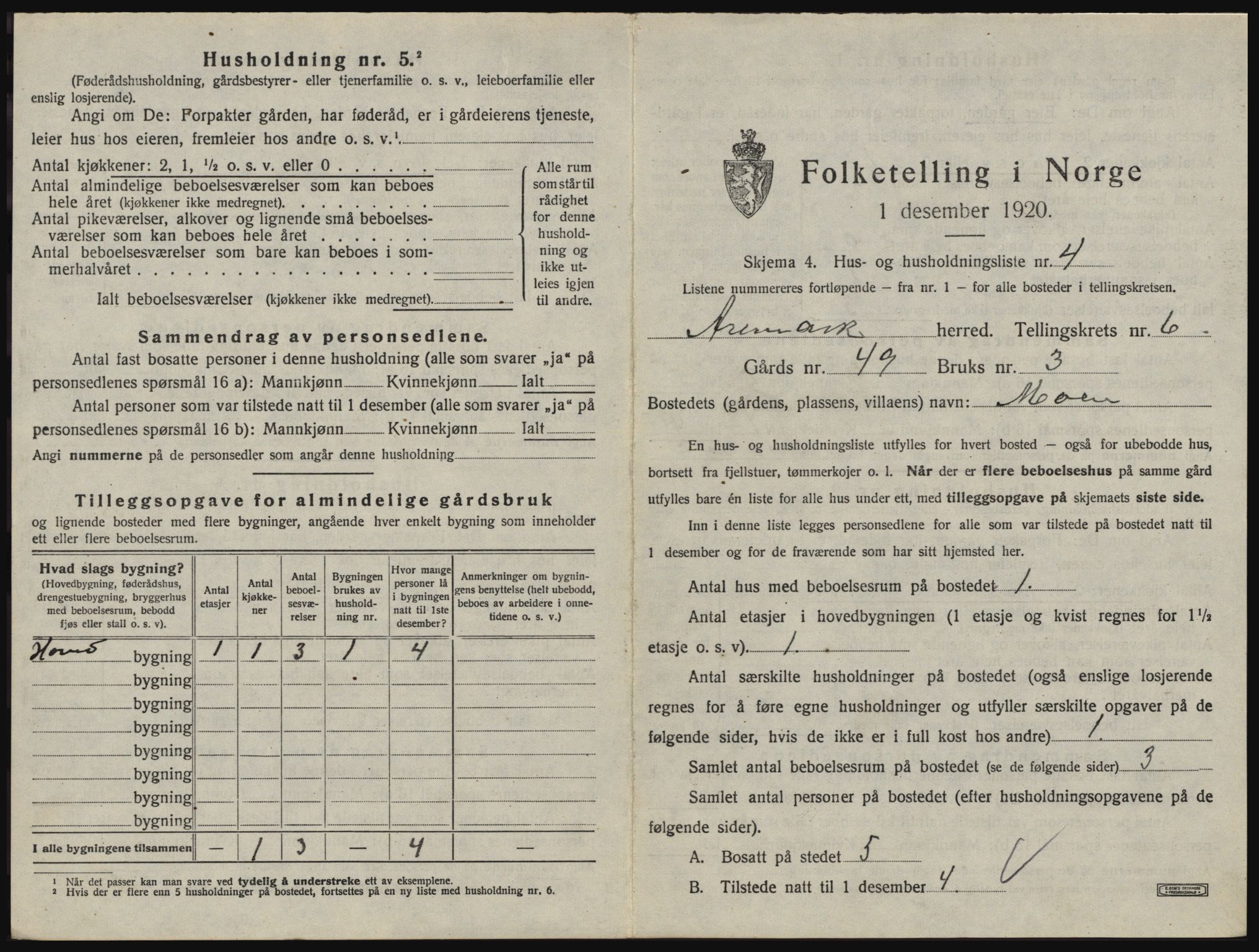 SAO, Folketelling 1920 for 0118 Aremark herred, 1920, s. 589