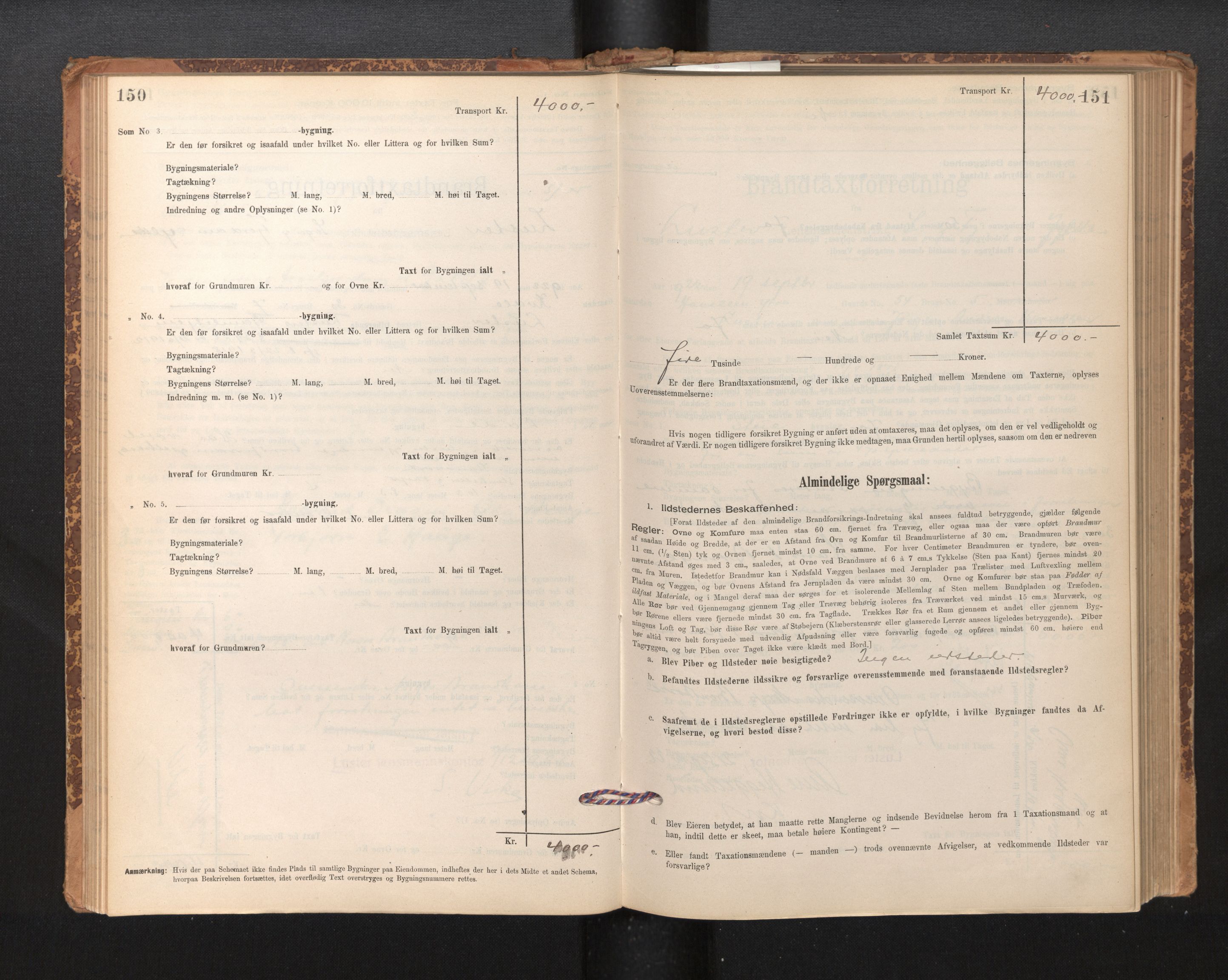 Lensmannen i Luster, SAB/A-29301/0012/L0007: Branntakstprotokoll, skjematakst, 1895-1935, s. 150-151