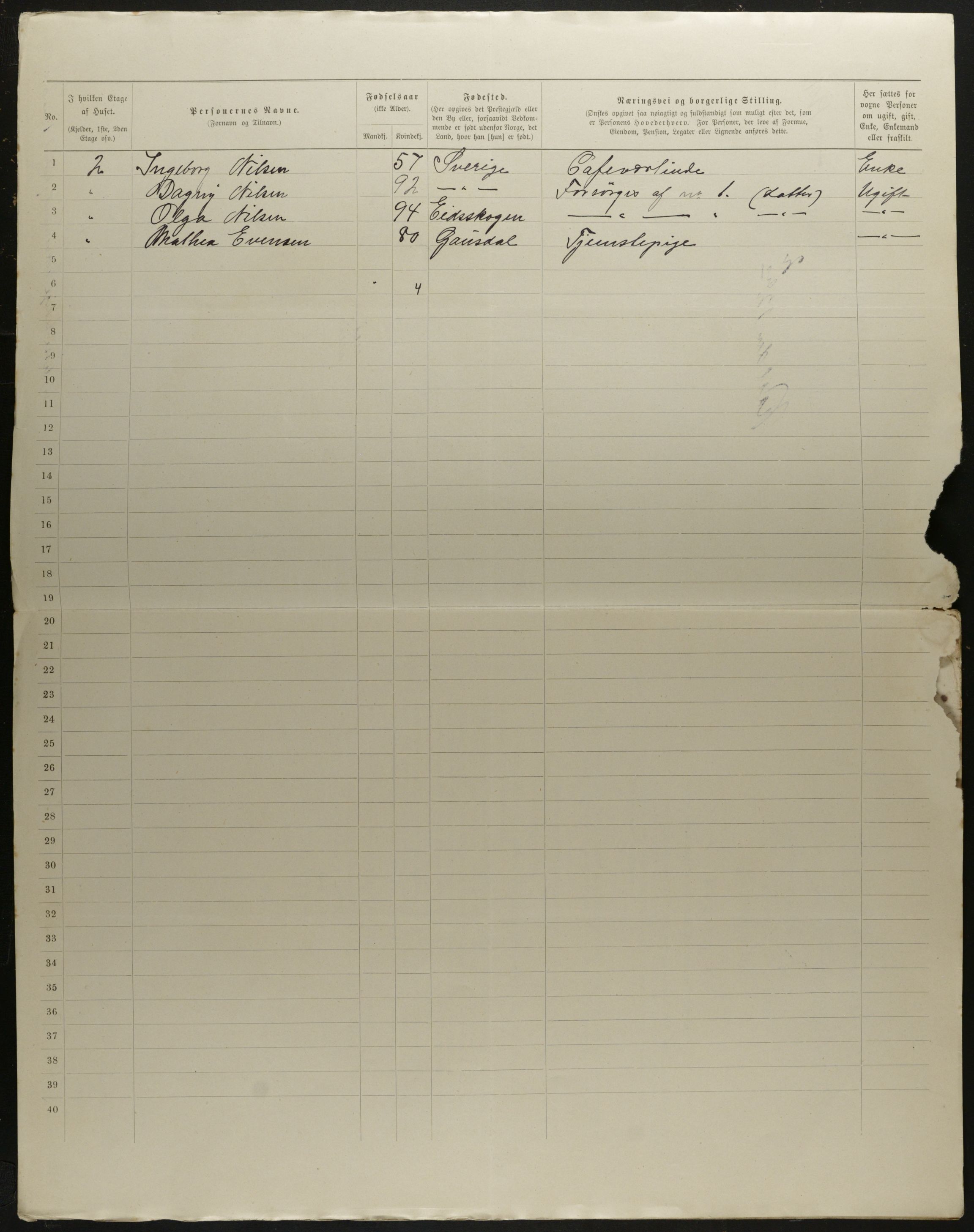 OBA, Kommunal folketelling 31.12.1901 for Kristiania kjøpstad, 1901, s. 7534