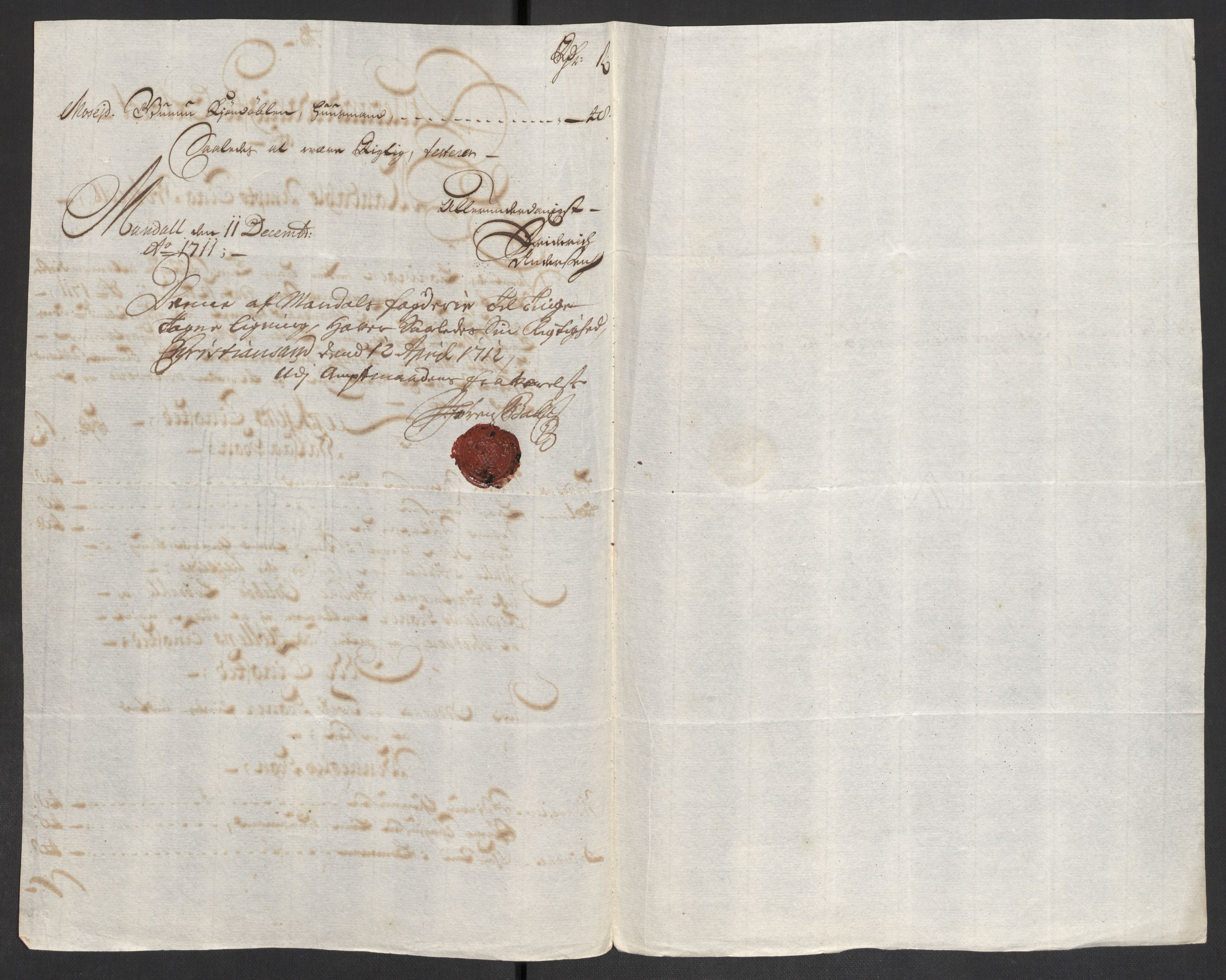 Rentekammeret inntil 1814, Reviderte regnskaper, Fogderegnskap, RA/EA-4092/R43/L2554: Fogderegnskap Lista og Mandal, 1711, s. 101