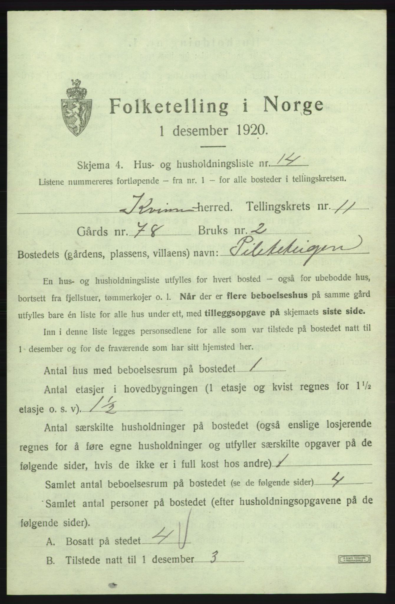 SAB, Folketelling 1920 for 1224 Kvinnherad herred, 1920, s. 1248