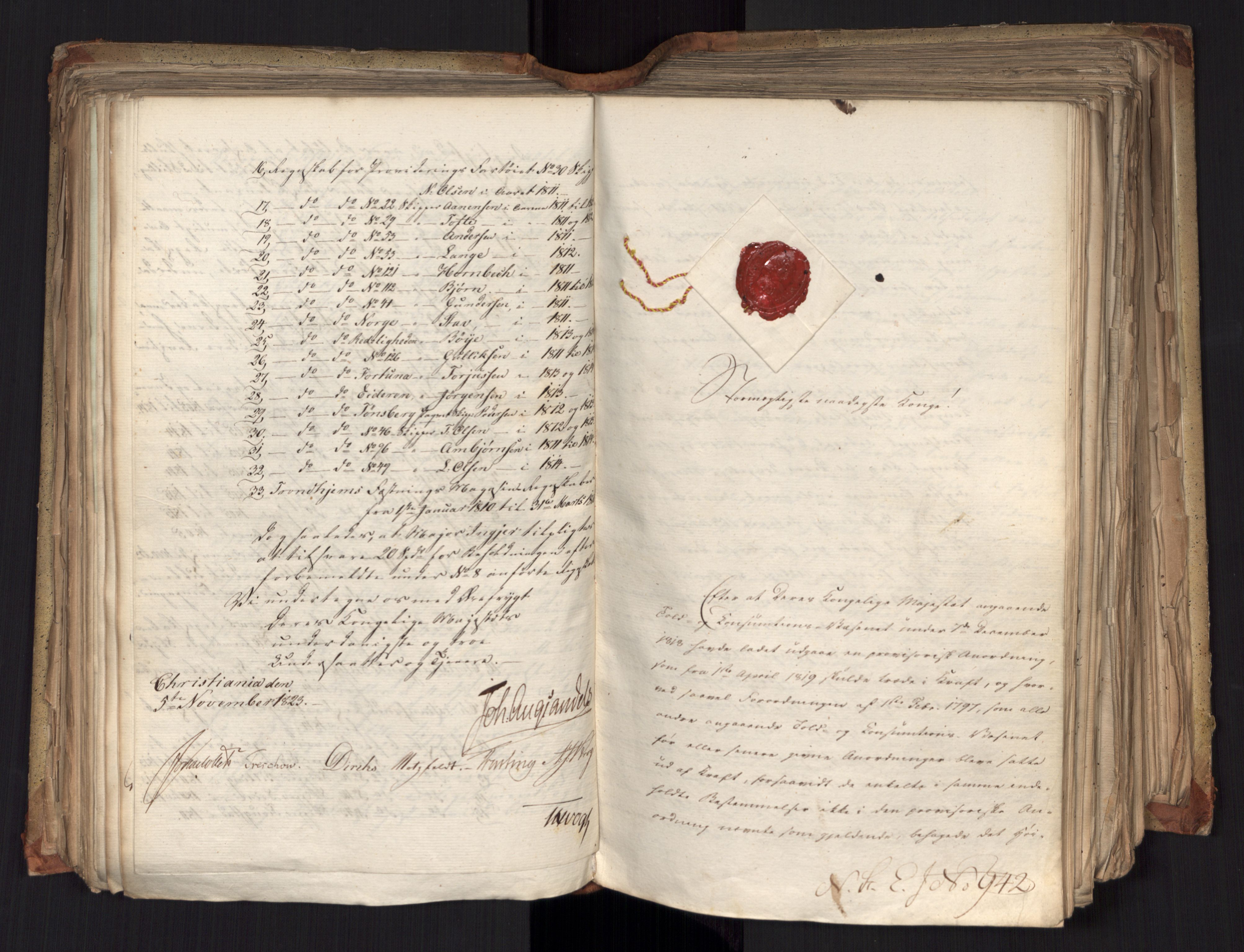 Statsrådsavdelingen i Stockholm, RA/S-1003/D/Da/L0036: Regjeringsinnstillinger nr. 841-1114, 1823, s. 268