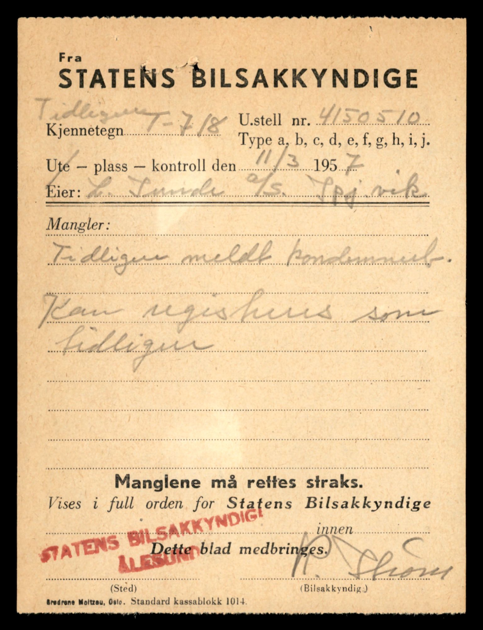 Møre og Romsdal vegkontor - Ålesund trafikkstasjon, SAT/A-4099/F/Fe/L0008: Registreringskort for kjøretøy T 747 - T 894, 1927-1998, s. 763