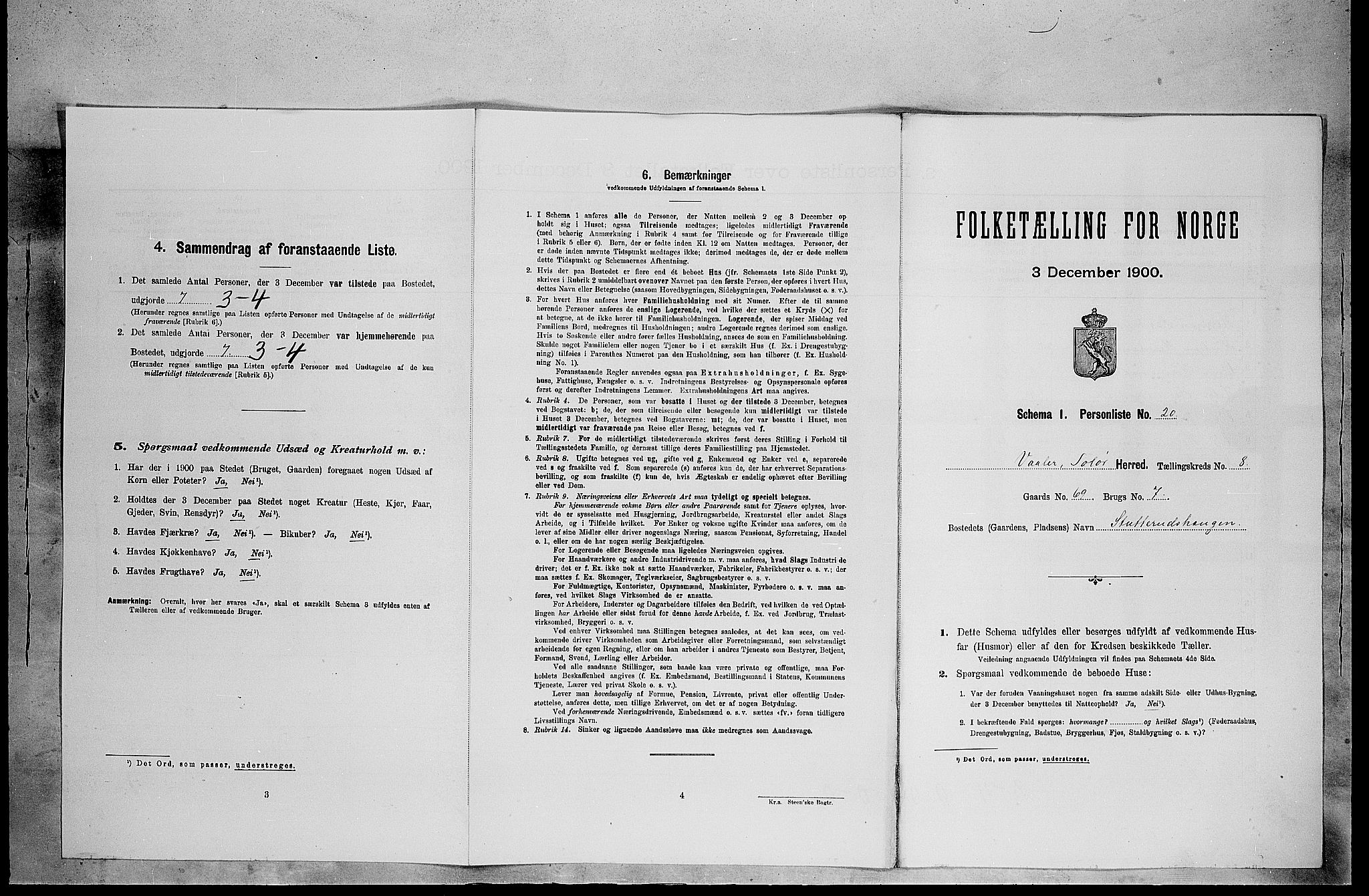 SAH, Folketelling 1900 for 0426 Våler herred, 1900, s. 1078