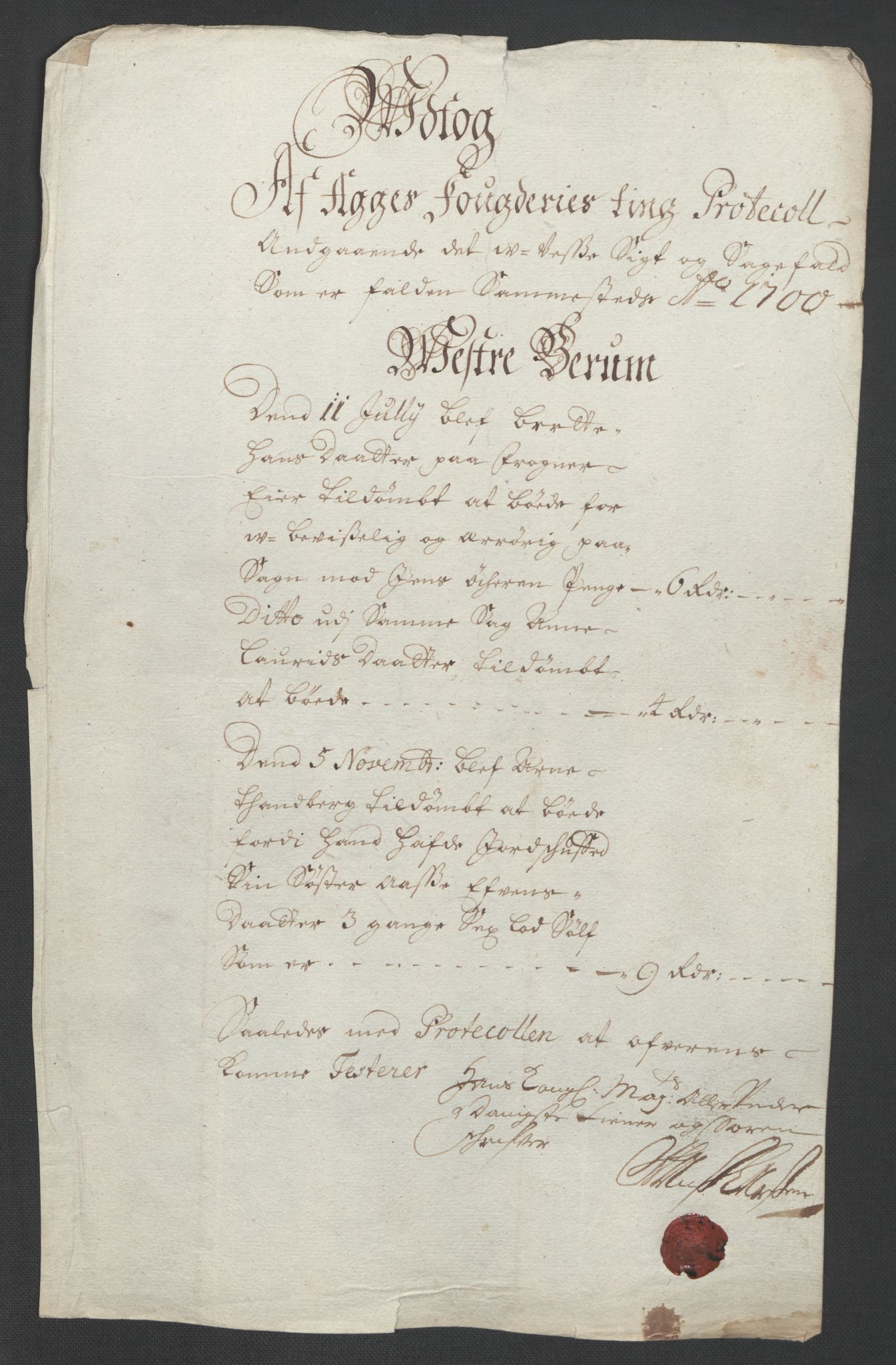 Rentekammeret inntil 1814, Reviderte regnskaper, Fogderegnskap, AV/RA-EA-4092/R10/L0443: Fogderegnskap Aker og Follo, 1700, s. 35