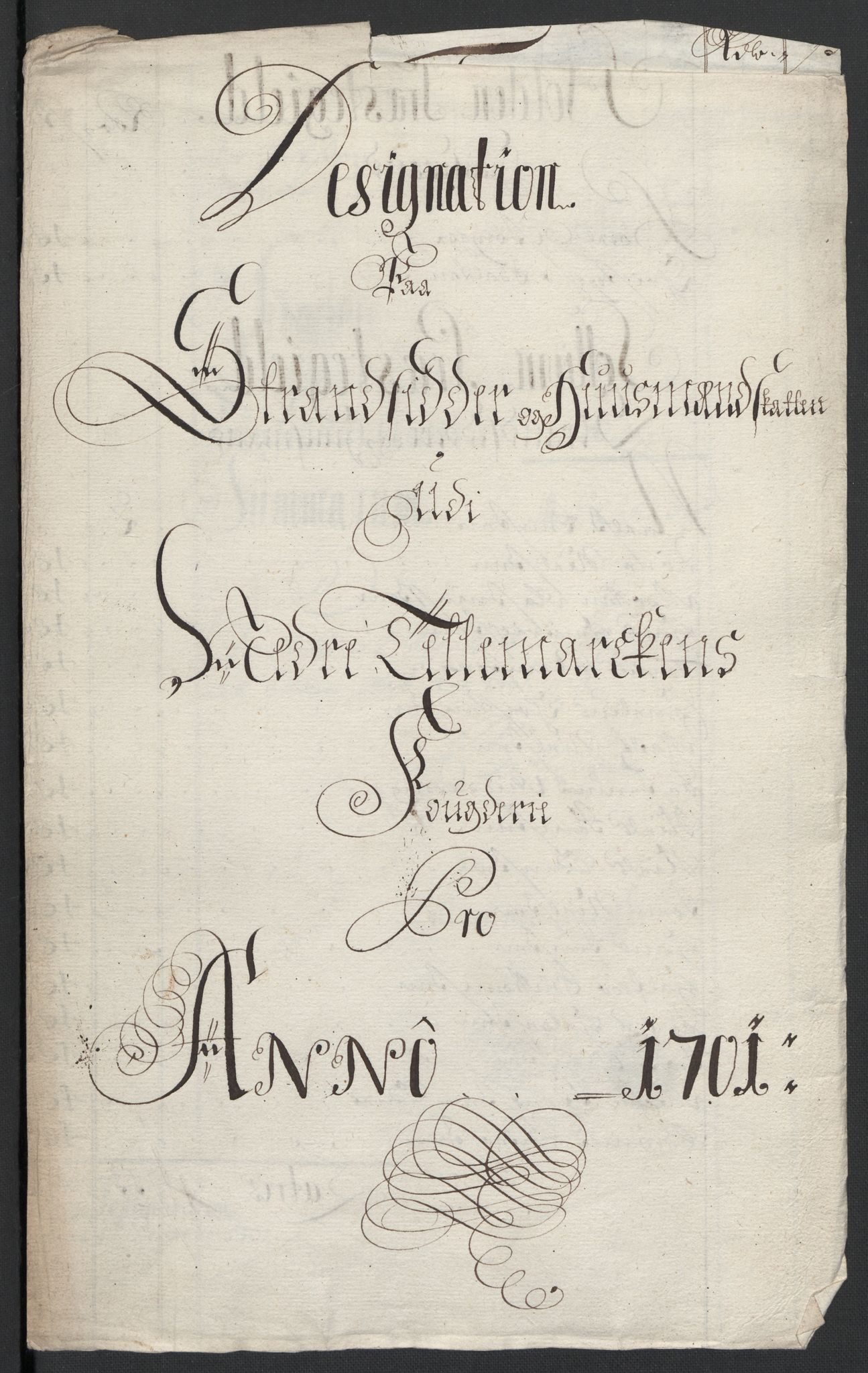 Rentekammeret inntil 1814, Reviderte regnskaper, Fogderegnskap, RA/EA-4092/R36/L2105: Fogderegnskap Øvre og Nedre Telemark og Bamble, 1701, s. 101
