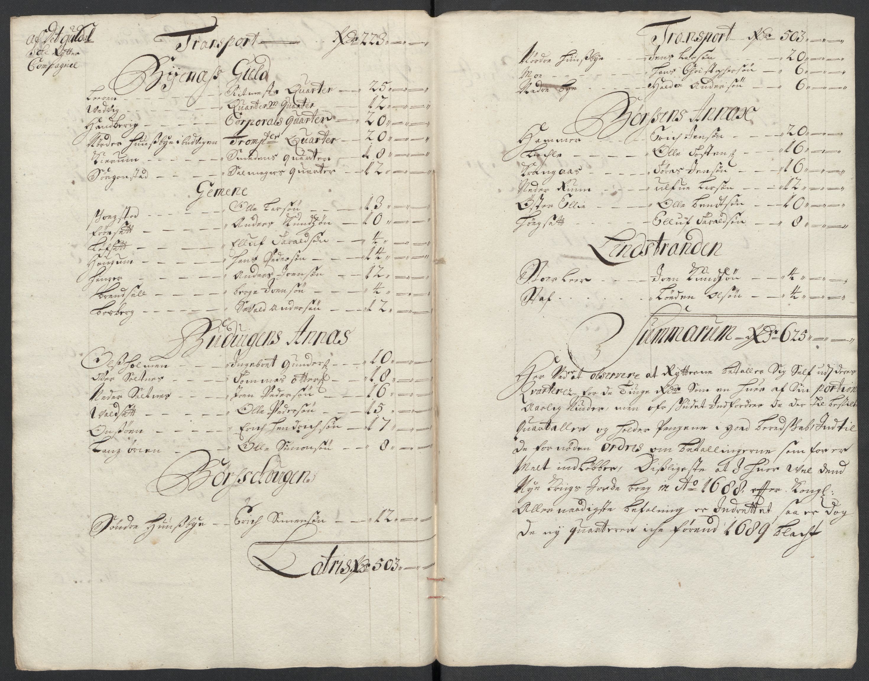 Rentekammeret inntil 1814, Reviderte regnskaper, Fogderegnskap, AV/RA-EA-4092/R61/L4106: Fogderegnskap Strinda og Selbu, 1696-1697, s. 292