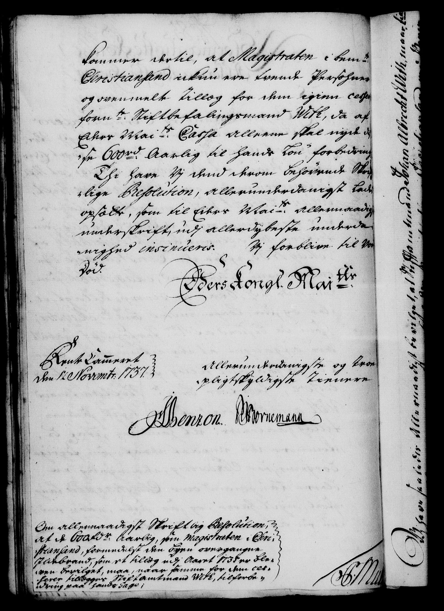Rentekammeret, Kammerkanselliet, RA/EA-3111/G/Gf/Gfa/L0020: Norsk relasjons- og resolusjonsprotokoll (merket RK 52.20), 1737, s. 652