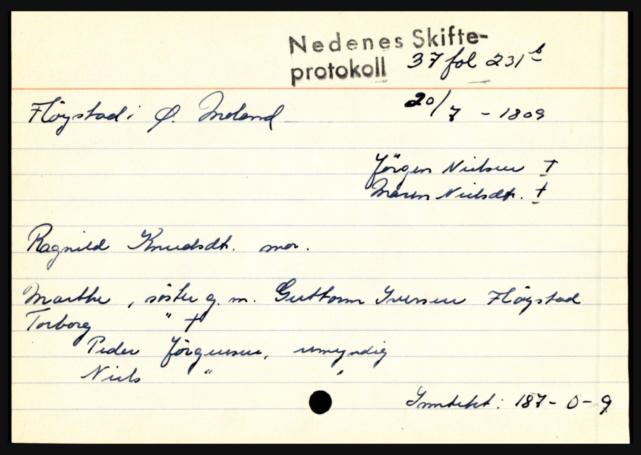 Nedenes sorenskriveri før 1824, AV/SAK-1221-0007/H, s. 7387