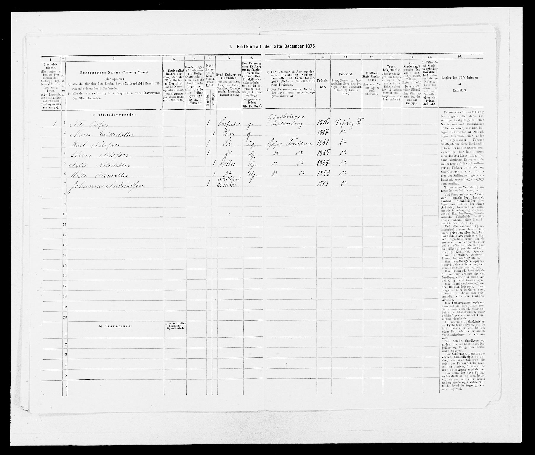 SAB, Folketelling 1875 for 1432P Førde prestegjeld, 1875, s. 1896