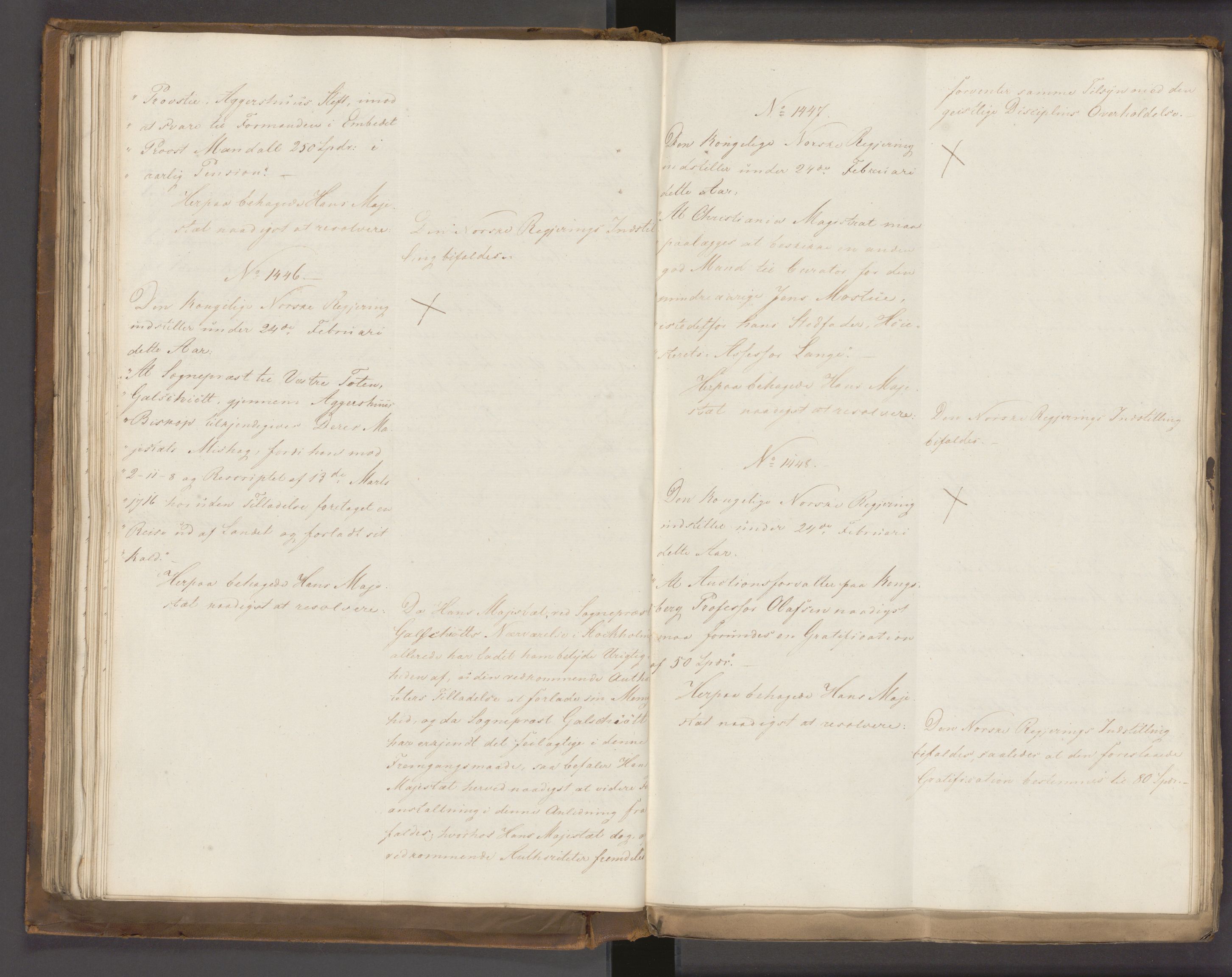 Statsrådssekretariatet, AV/RA-S-1001/A/Ab/L0022: Kgl. res. nr. 1210-1721, 1. halvår, 1826