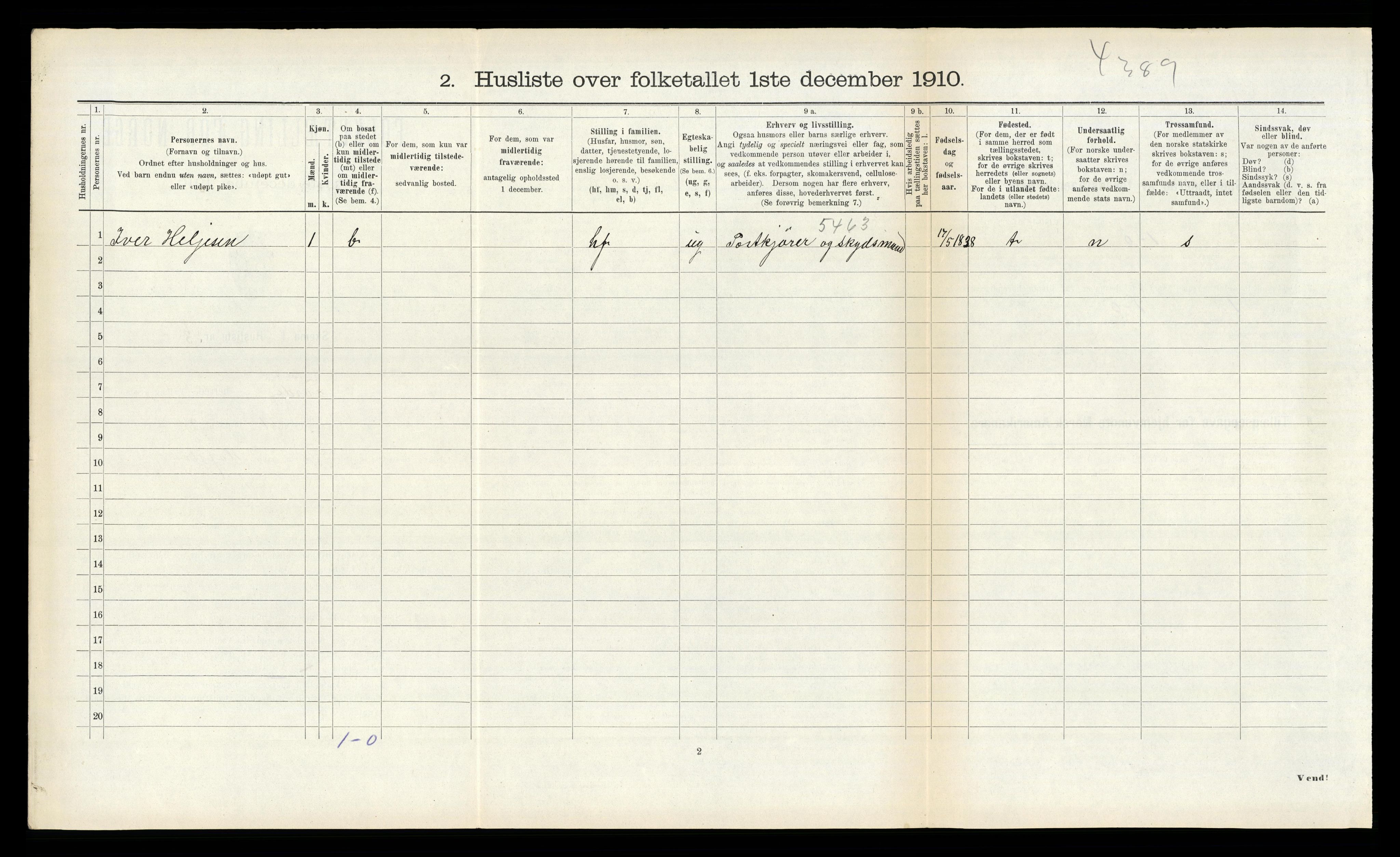 RA, Folketelling 1910 for 1432 Førde herred, 1910, s. 722