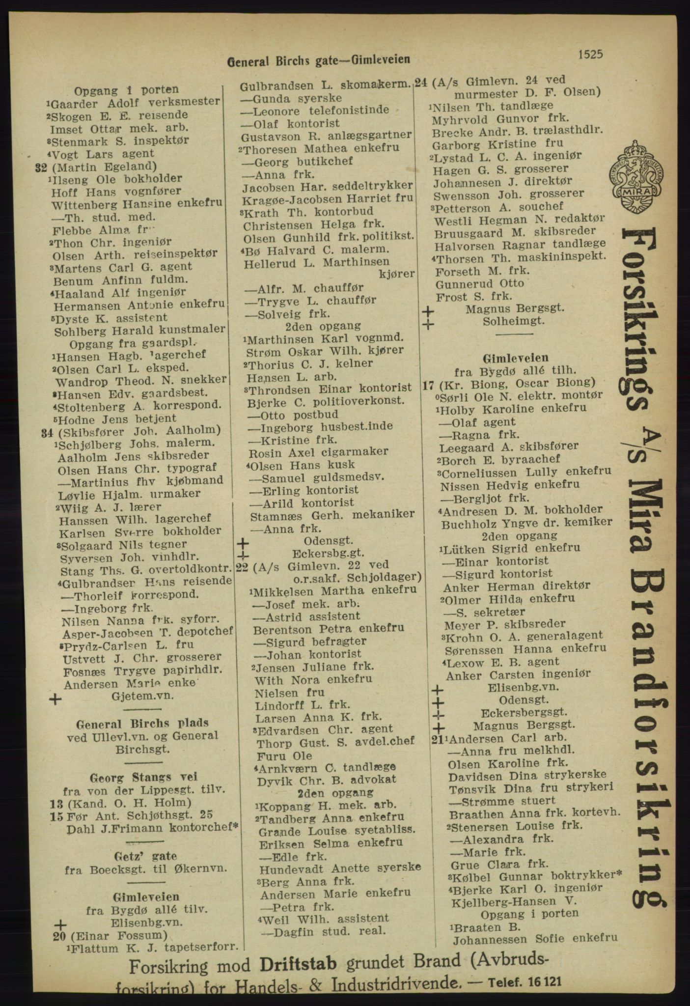 Kristiania/Oslo adressebok, PUBL/-, 1918, s. 1678