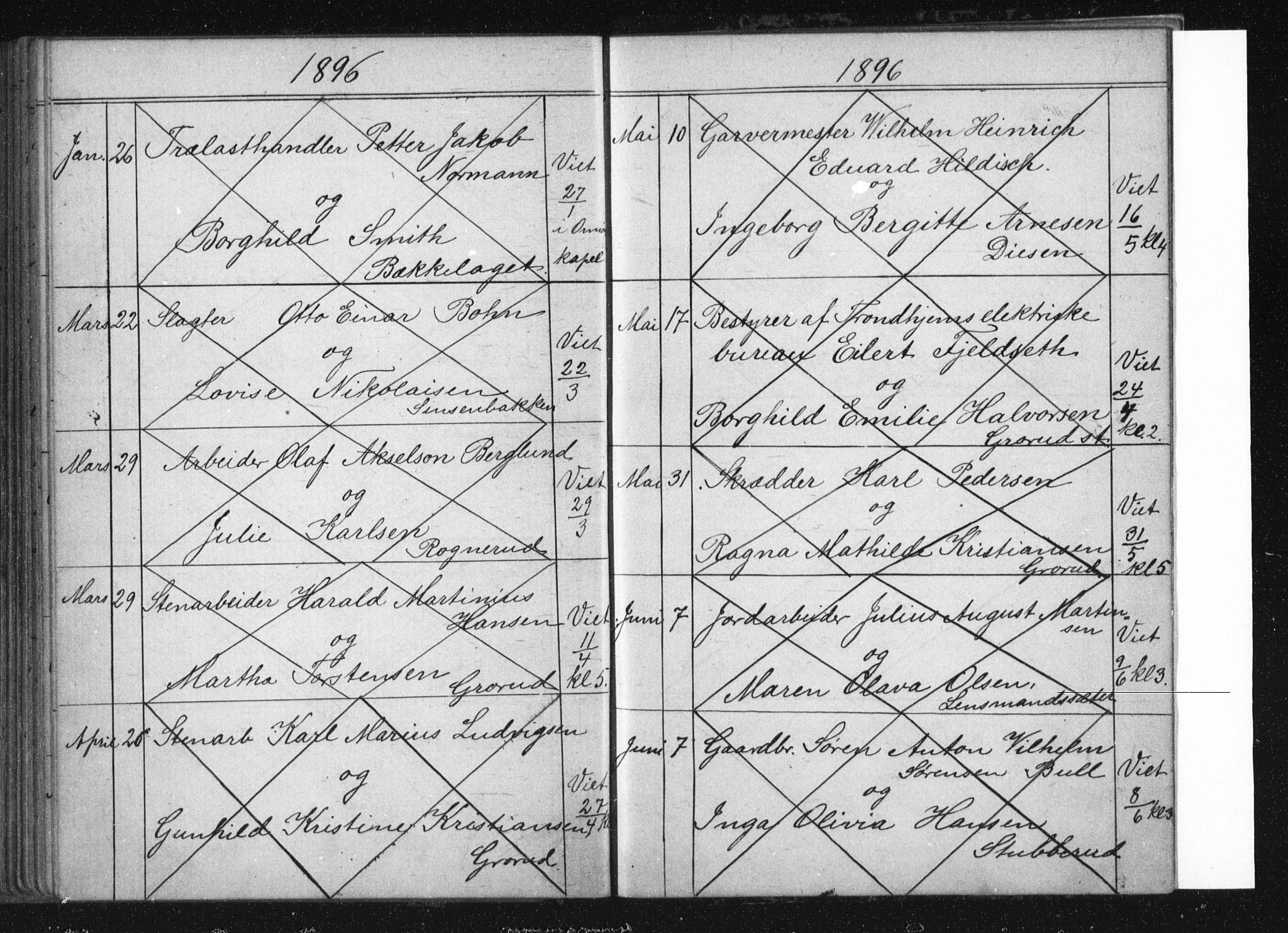 Østre Aker prestekontor Kirkebøker, AV/SAO-A-10840/H/Ha/L0005: Lysningsprotokoll nr. I 5, 1879-1899
