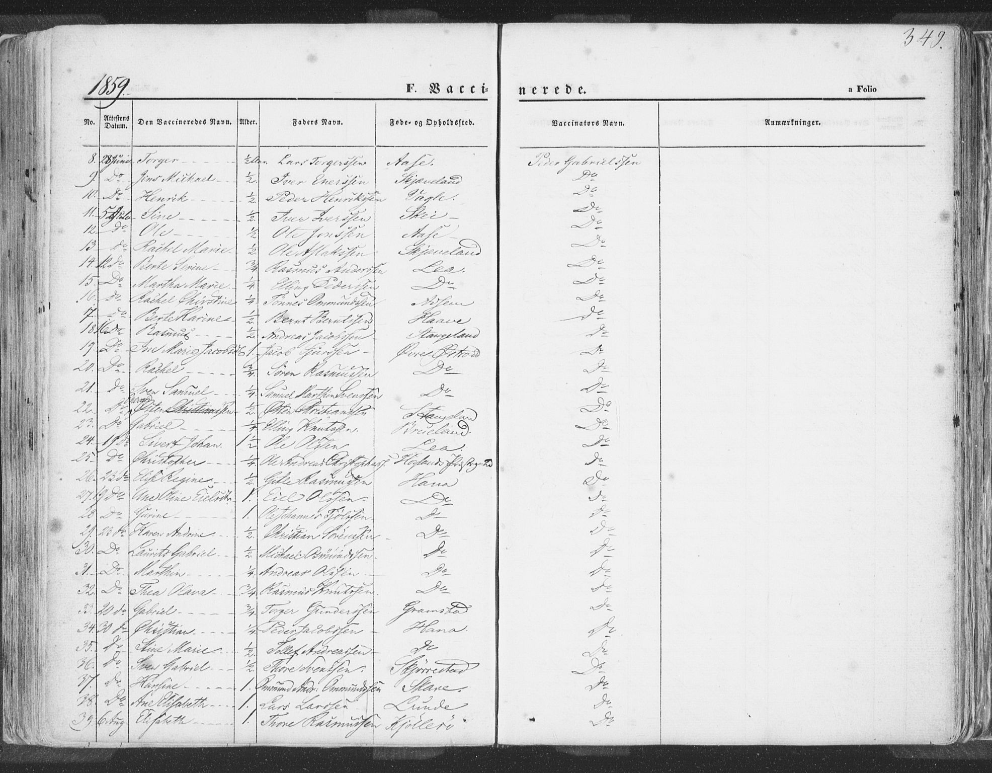 Høyland sokneprestkontor, AV/SAST-A-101799/001/30BA/L0009: Ministerialbok nr. A 9.2, 1857-1877, s. 349