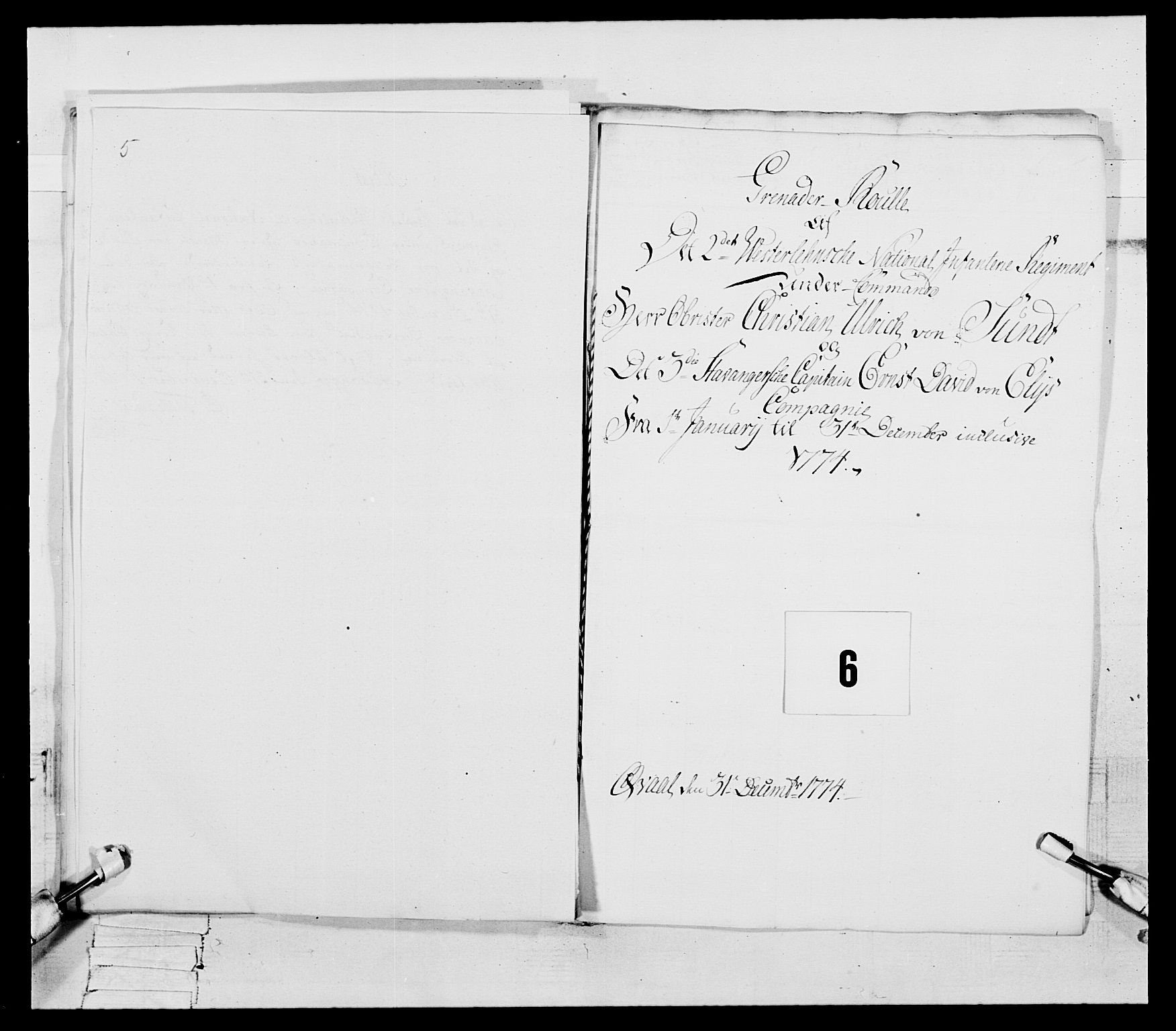 Generalitets- og kommissariatskollegiet, Det kongelige norske kommissariatskollegium, AV/RA-EA-5420/E/Eh/L0106: 2. Vesterlenske nasjonale infanteriregiment, 1774-1780, s. 24