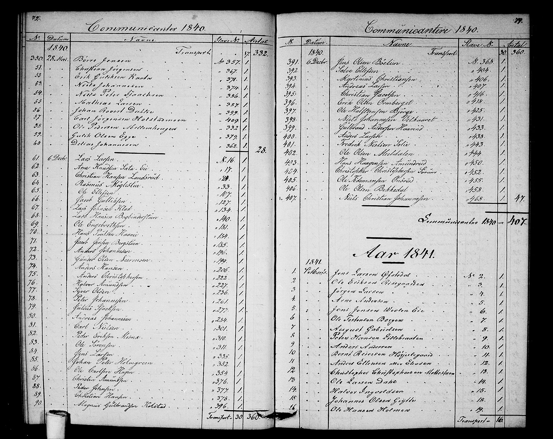 Akershus festnings slaveri Kirkebøker, SAO/A-10841/F/Fa/L0001: Ministerialbok nr. 1, 1839-1847, s. 79