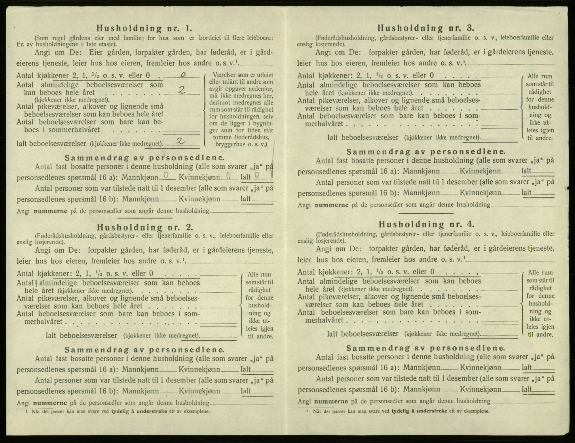 SAB, Folketelling 1920 for 1240 Strandvik herred, 1920, s. 109