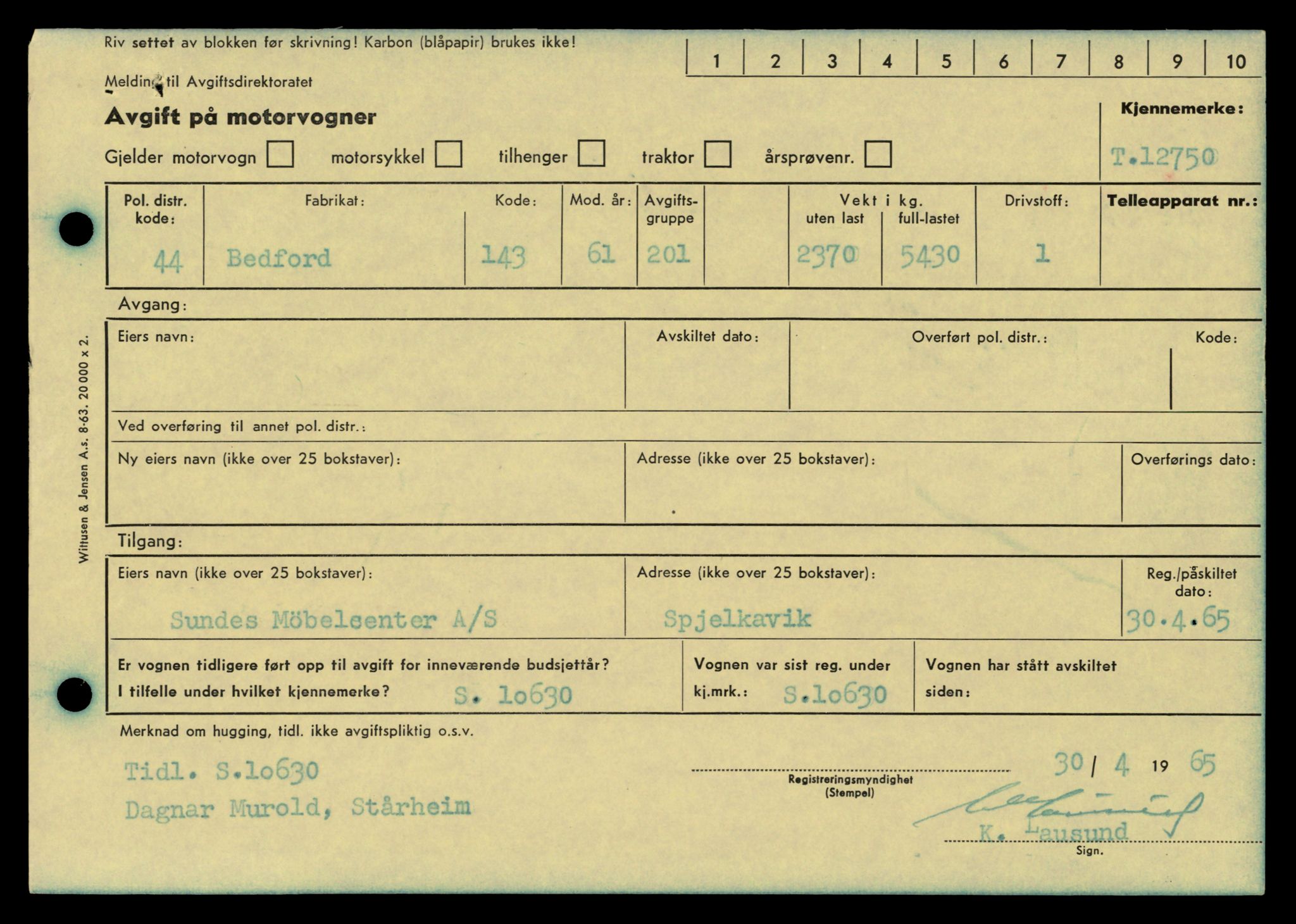Møre og Romsdal vegkontor - Ålesund trafikkstasjon, AV/SAT-A-4099/F/Fe/L0035: Registreringskort for kjøretøy T 12653 - T 12829, 1927-1998, s. 1844
