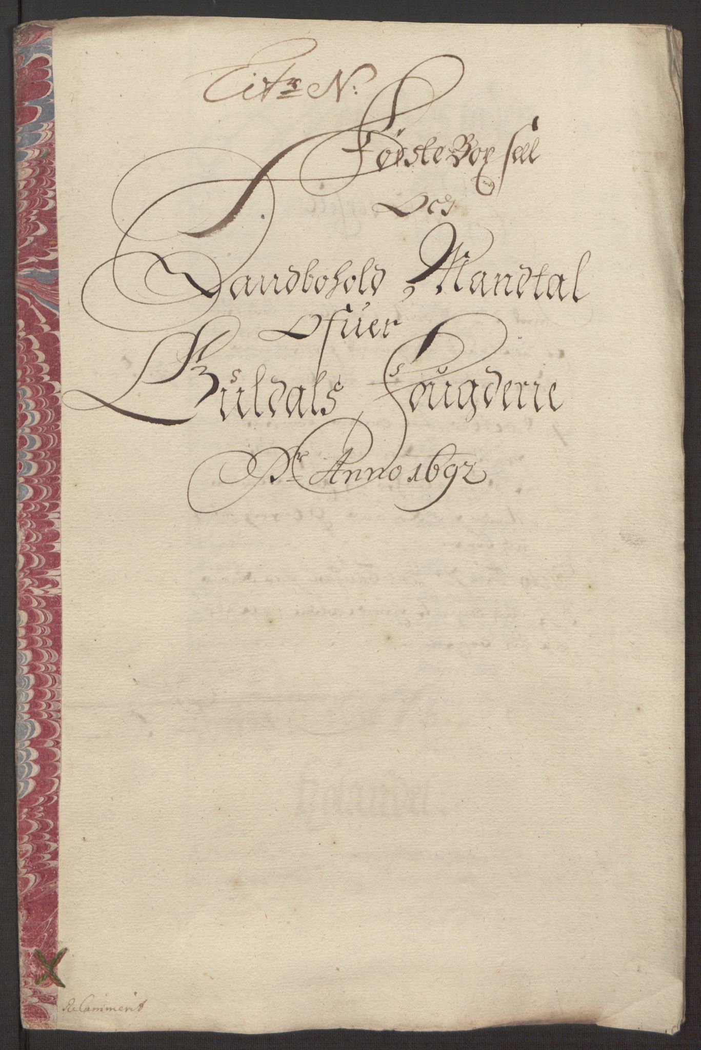 Rentekammeret inntil 1814, Reviderte regnskaper, Fogderegnskap, AV/RA-EA-4092/R59/L3942: Fogderegnskap Gauldal, 1692, s. 177