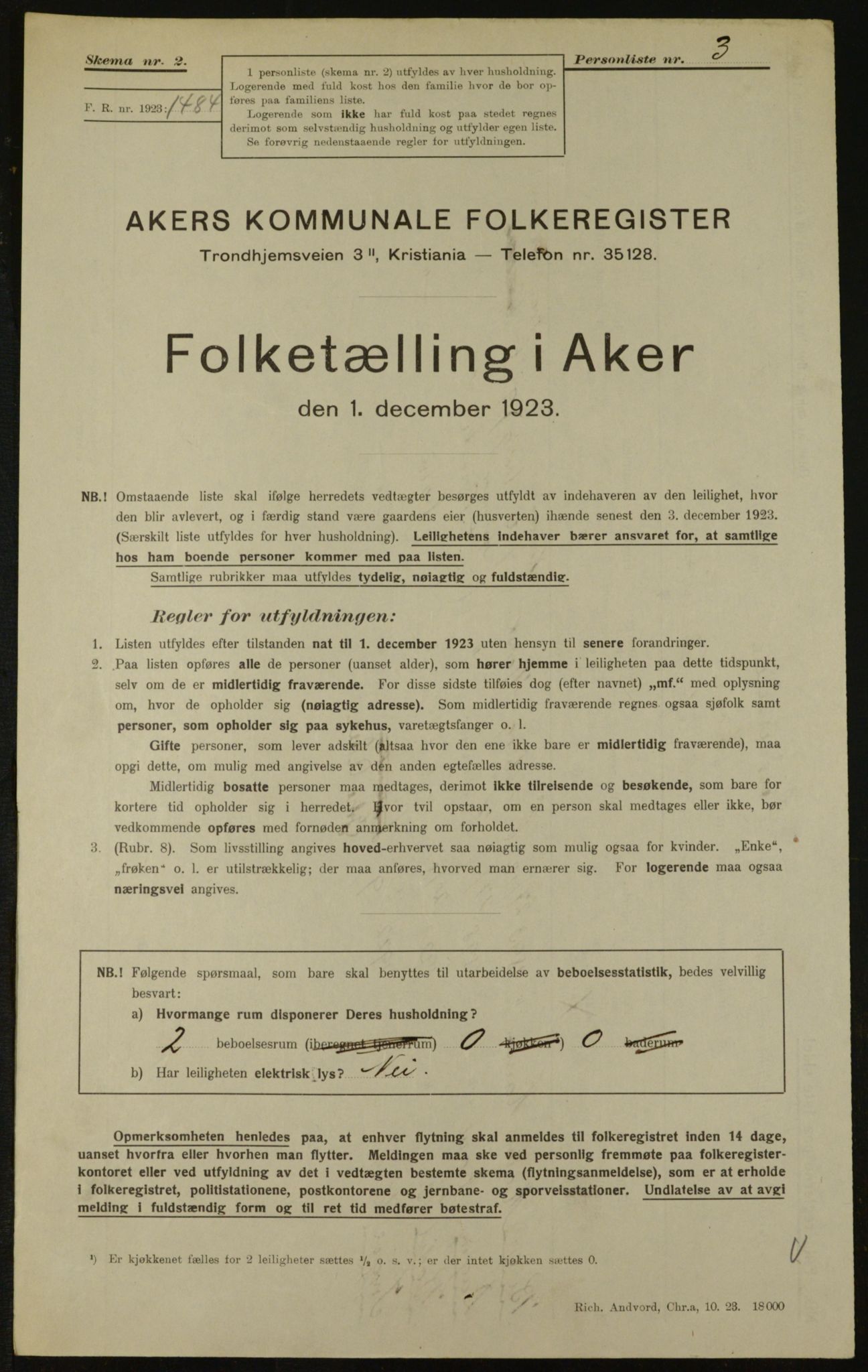 , Kommunal folketelling 1.12.1923 for Aker, 1923, s. 31690