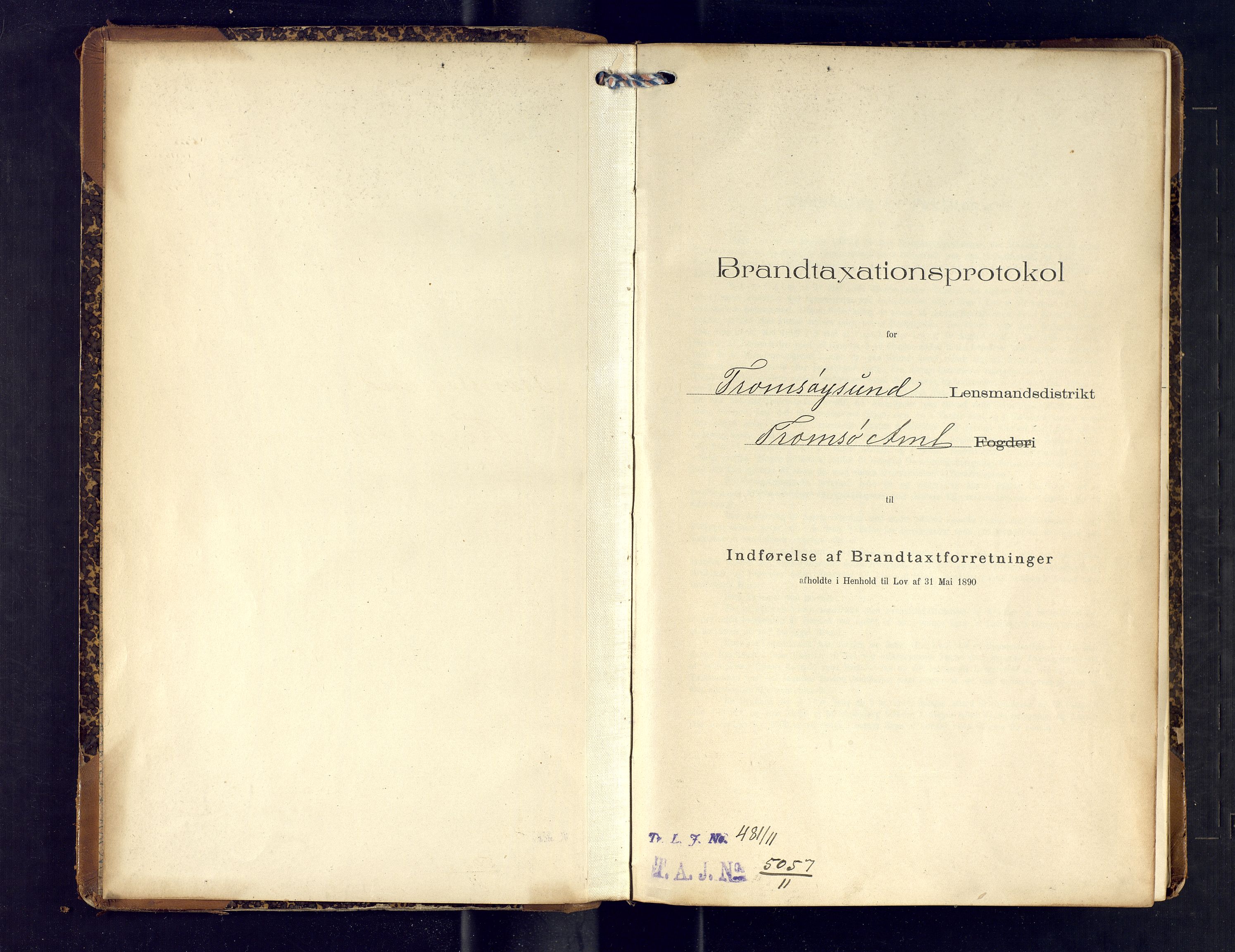 Tromsøysund lensmannskontor, AV/SATØ-SATØ-12/F/Fs/Fsb/L0739: Branntakstprotokoll (S).  Med register, 1911-1914