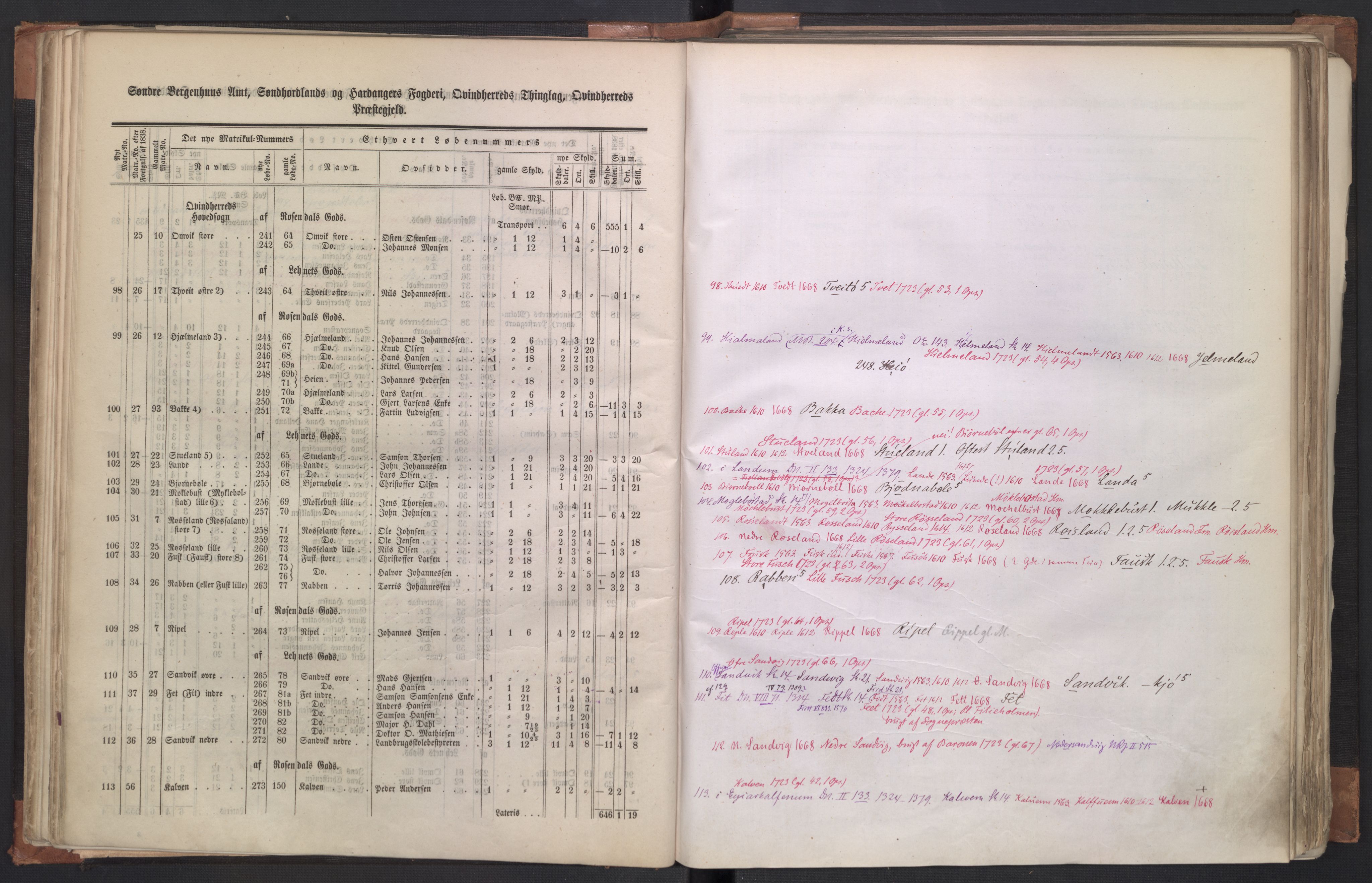 Rygh, AV/RA-PA-0034/F/Fb/L0011: Matrikkelen for 1838 - Søndre Bergenhus amt (Hordaaland fylke), 1838