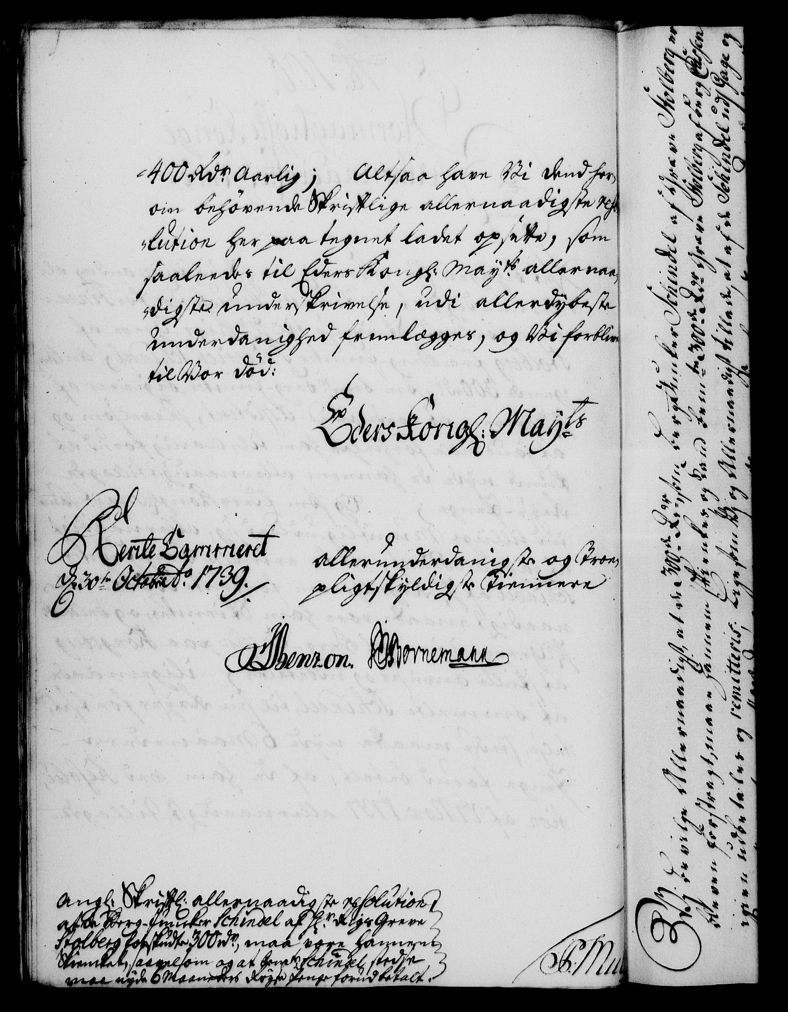 Rentekammeret, Kammerkanselliet, RA/EA-3111/G/Gf/Gfa/L0022: Norsk relasjons- og resolusjonsprotokoll (merket RK 52.22), 1739, s. 747